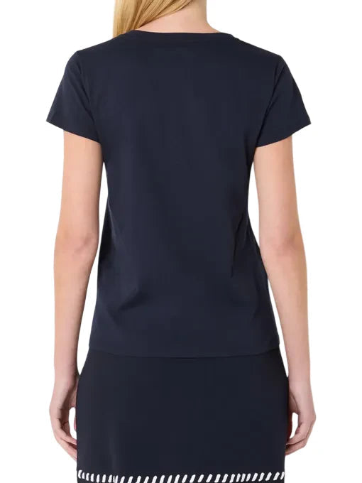 Liu Jo T-shirt manica corta con logo gioiello blu TA6285JS923 P9304 LIU JO