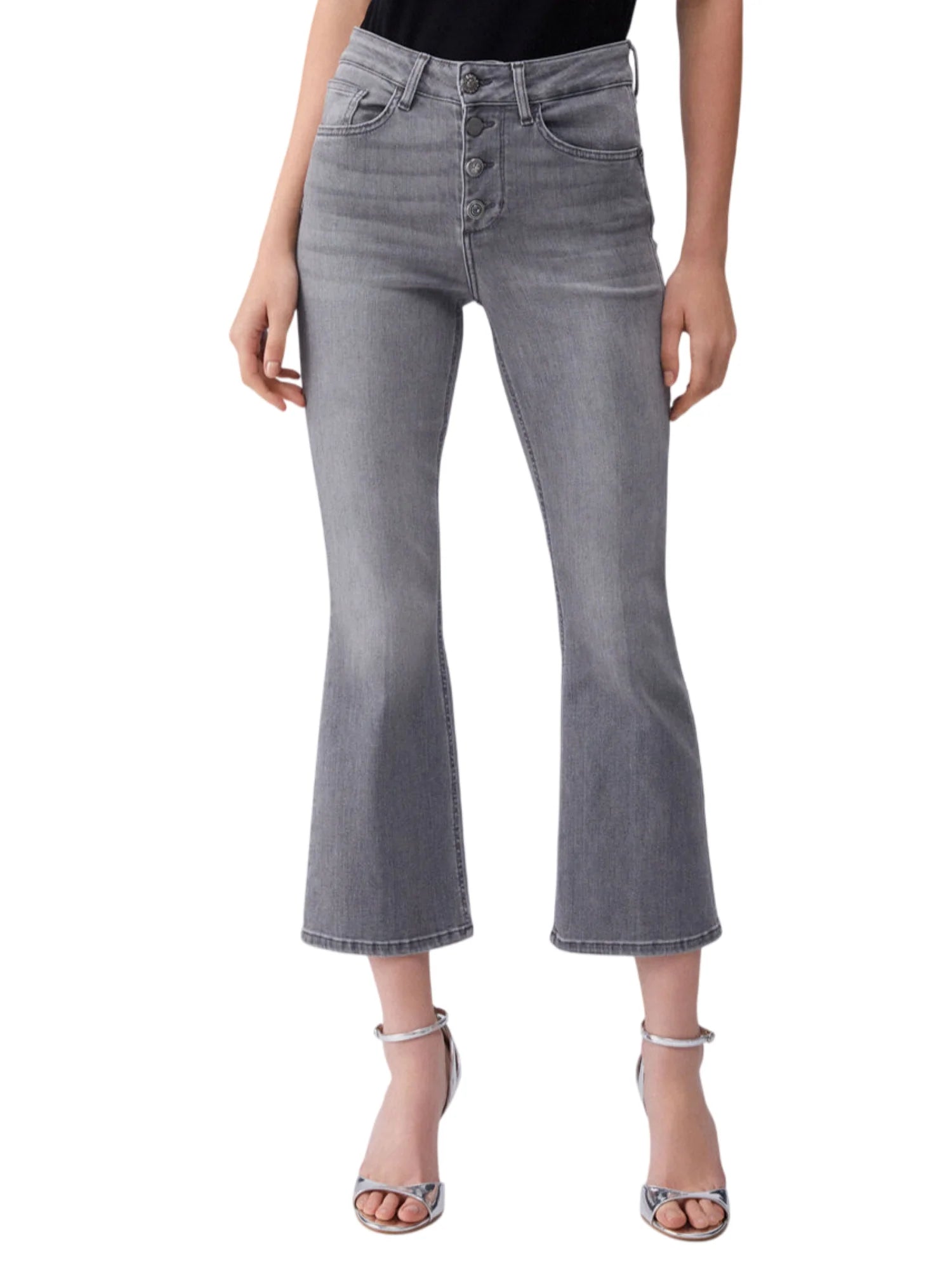 Liu Jo jeans flare Princess cropped lavaggio grigio UA6040D0305 87484 LIU JO