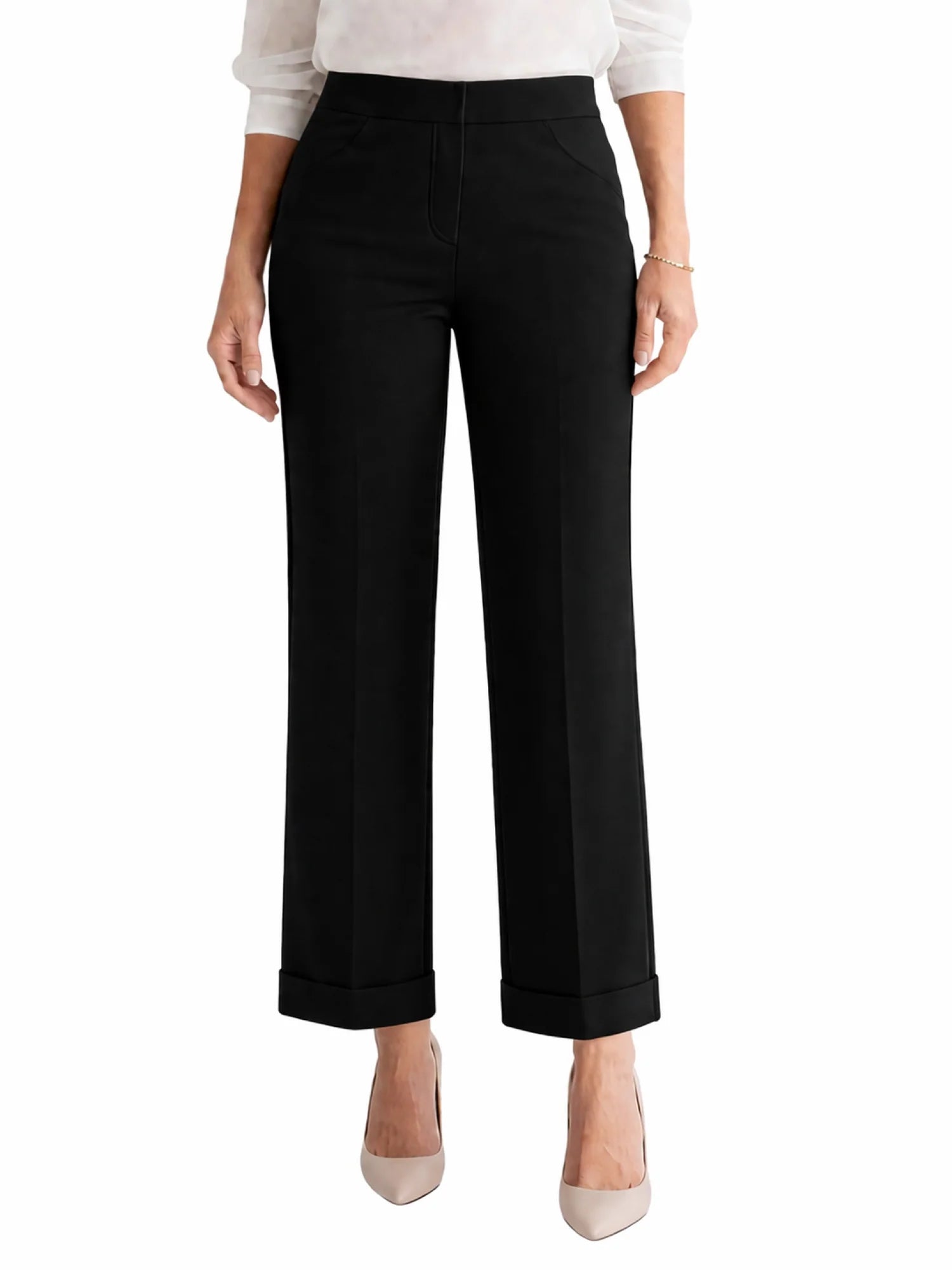 Lola by Sandro Ferrone pantaloni gamba dritta in misto viscosa nero L12XBFLOGICA NERO Lola BY S.FERRONE