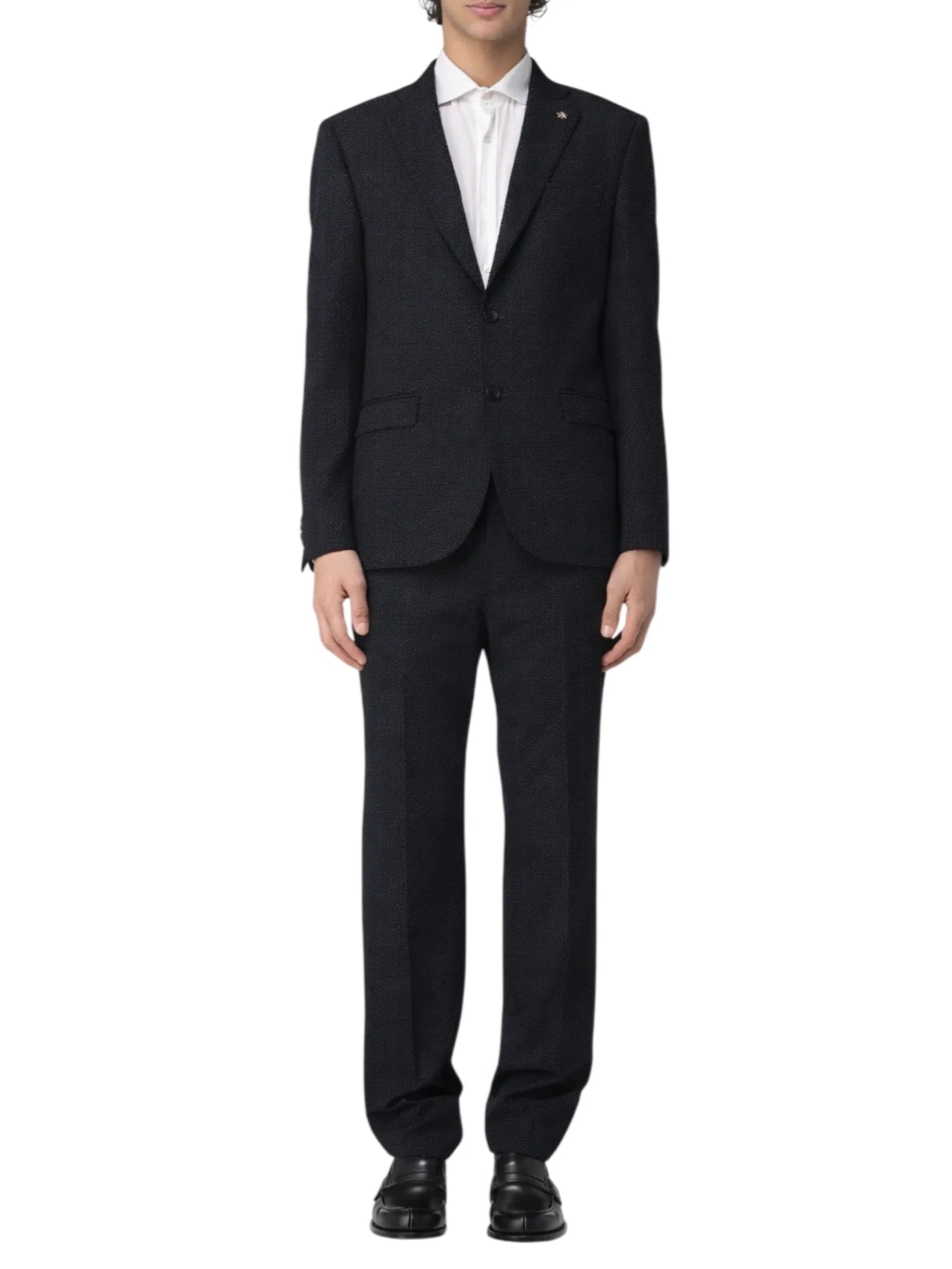 Manuel Ritz abito uomo giacca e pantaloni in tessuto operato nero 4030A3119-263092 99 MANUEL RITZ