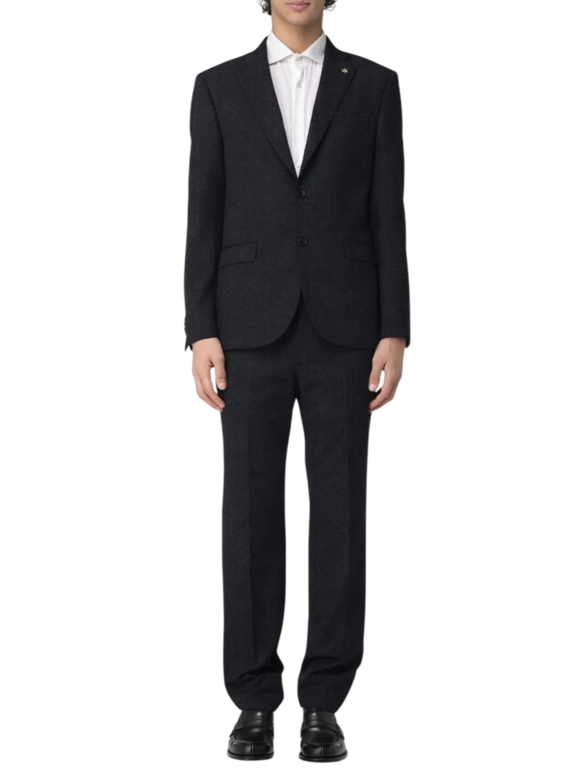 Manuel Ritz abito uomo giacca e pantaloni in tessuto operato nero 4030A3119-263092 99 MANUEL RITZ