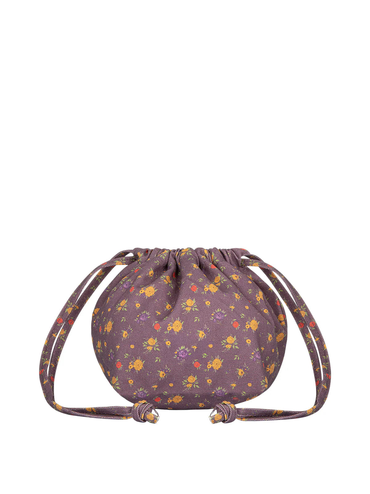 Me Fui pochette donna in fantasia floreale con coulisse prugna MA26-SW0018 X02 ME FUI