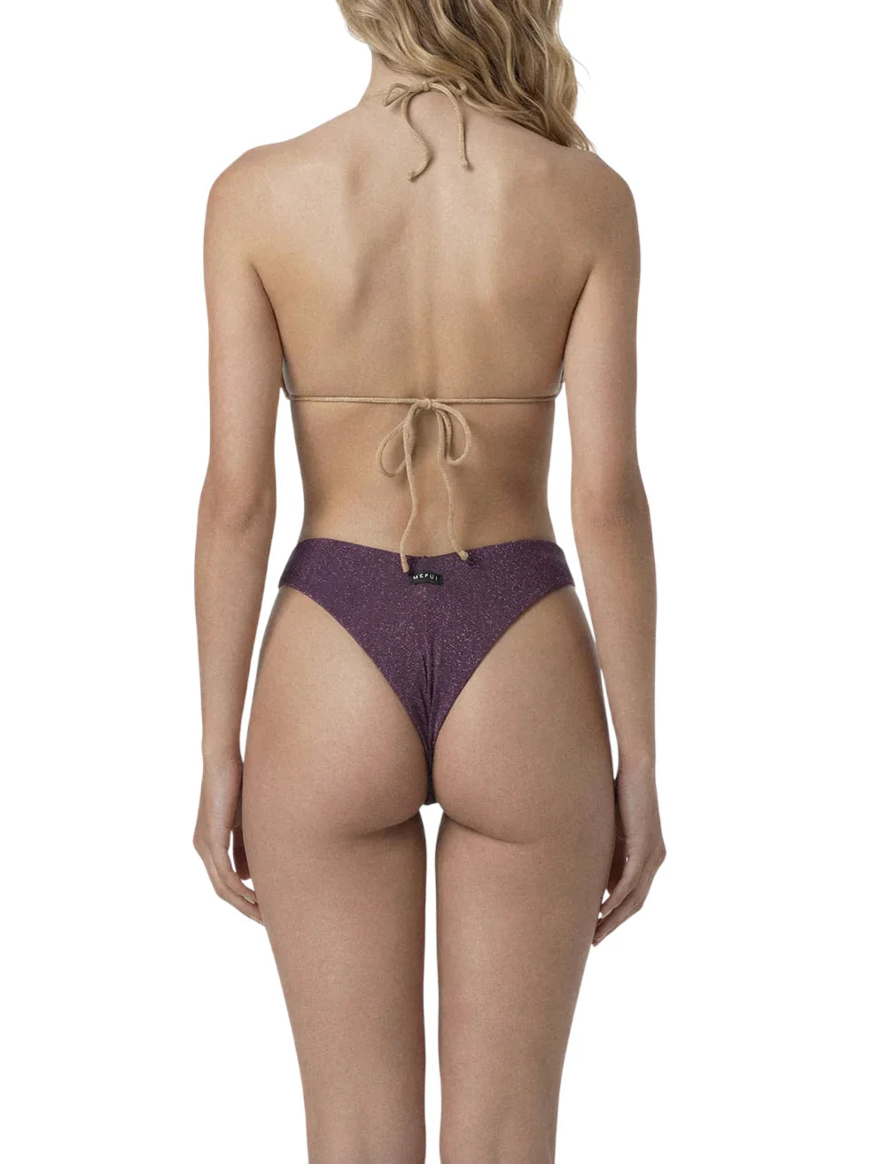 Me Fui slip mare donna lurex borgogna MF26-SW0263 BD ME FUI