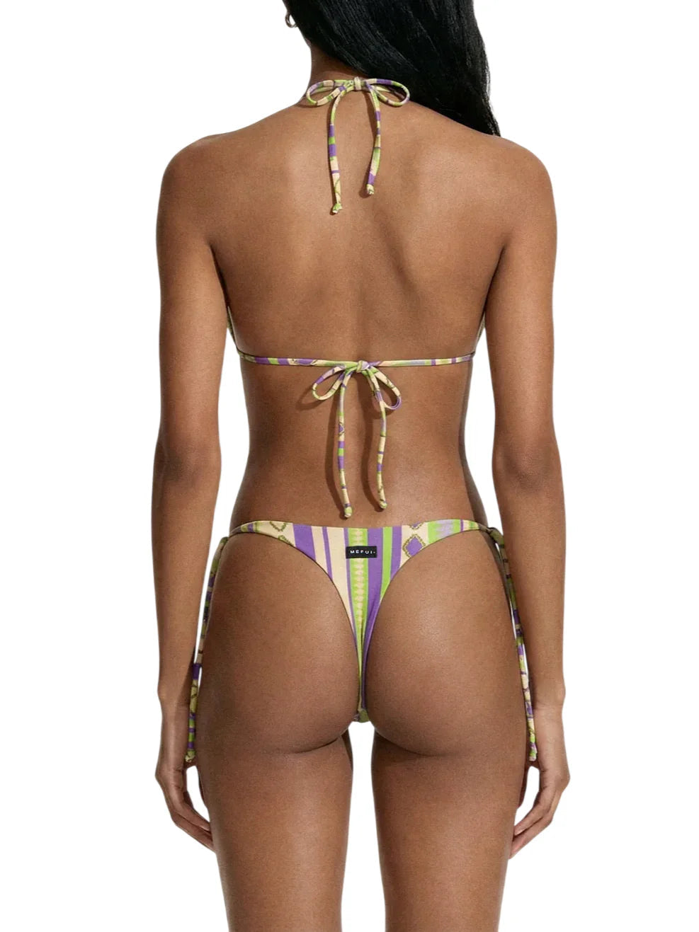 Me Fui bikini triangolo e perizoma in fantasia verde viola MF26-SW0520 X34 ME FUI