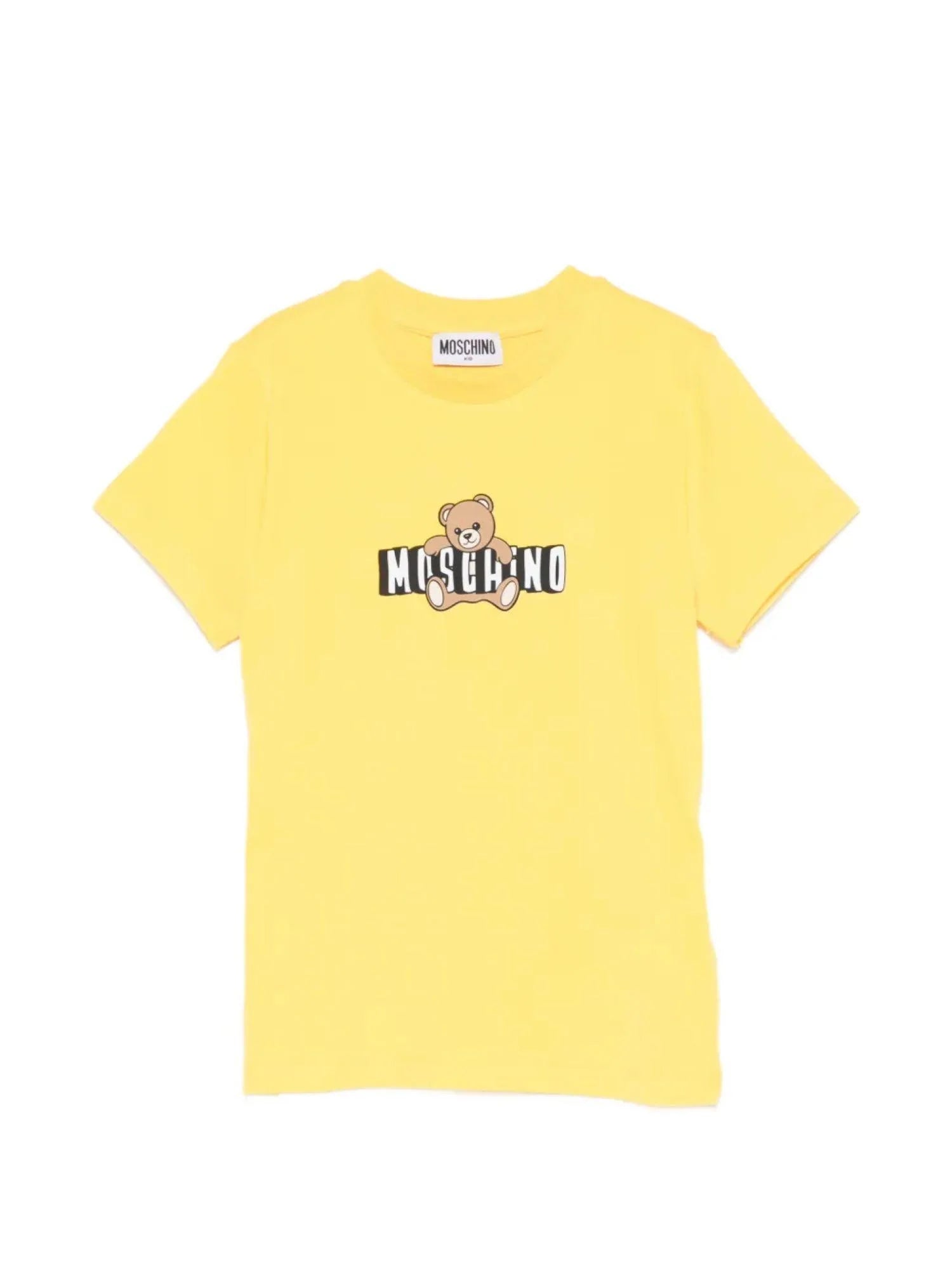 Moschino T-shirt bambino manica corta con orsetto giallo HZM058-LAA03 50577 MOSCHINO