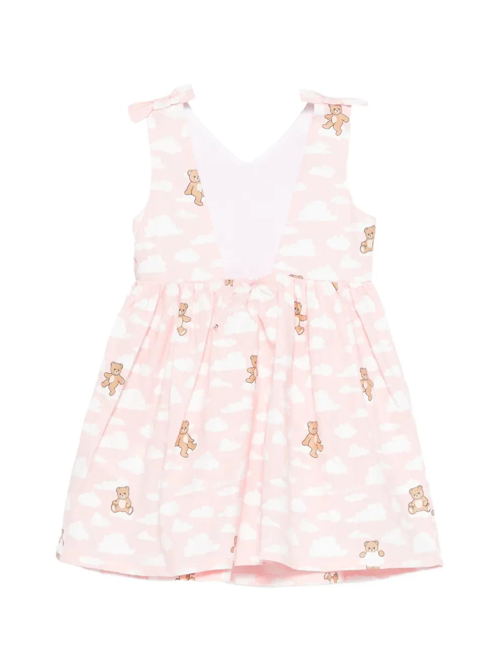 Moschino abito neonata in fantasia con orsetti e nuvolette rosa MDV0DN-LLB61 83696 MOSCHINO