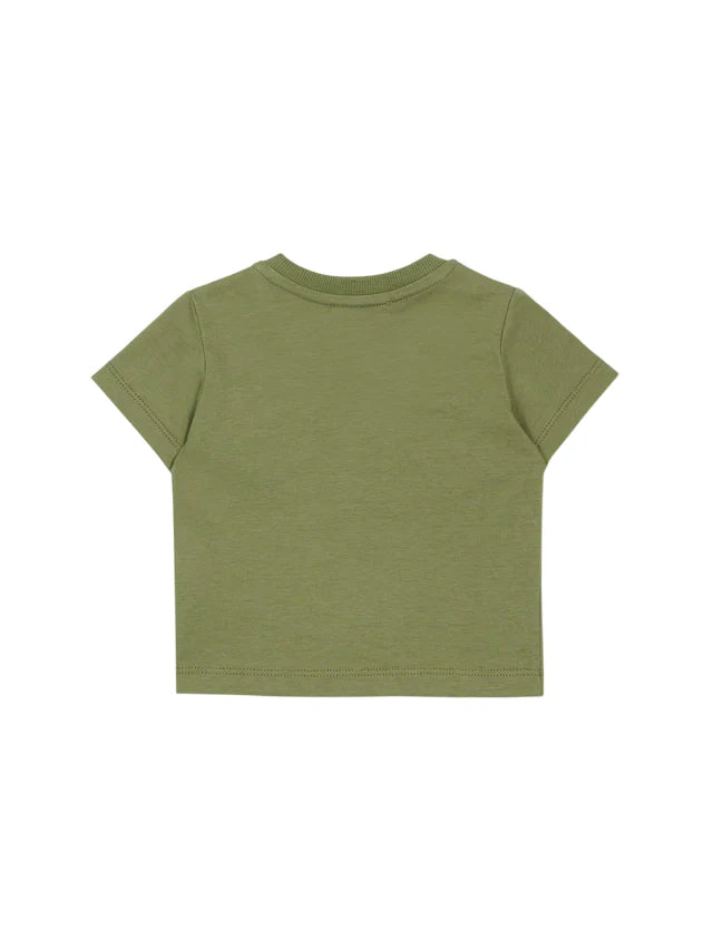Moschino T-shirt neonato con orsetto Toy verde oliva MXM047-LAA02 30037 MOSCHINO