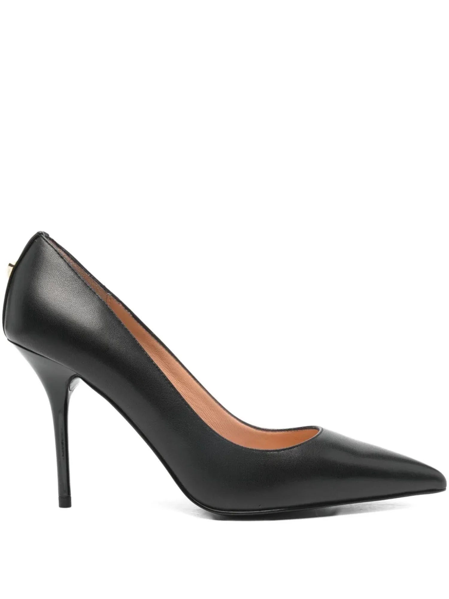 Love Moschino decollete a punta in pelle nero JA10239G1O-IE0 000 MOSCHINO LOVE