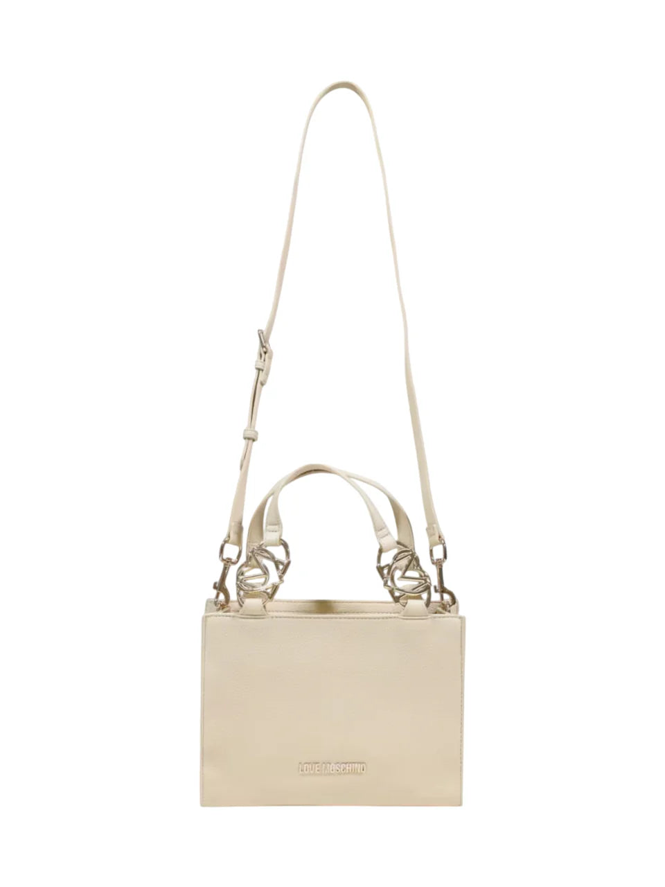 Love Moschino borsa a mano in ecopelle martellata beige chiaro JC4006PP1O-LB0 129 MOSCHINO LOVE