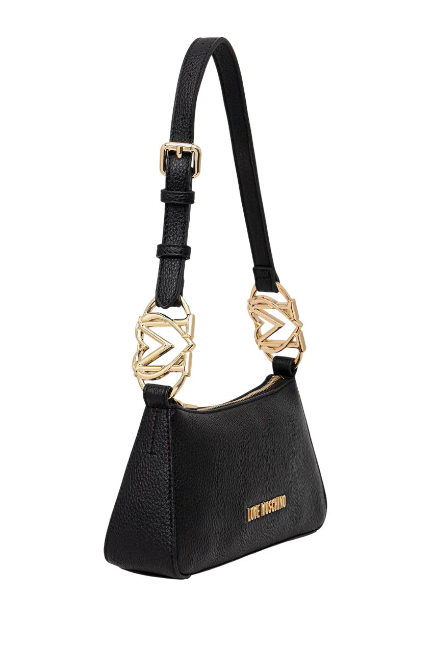 Love Moschino borsa a spalla in ecopelle martellata nero JC4007PP1O-LB0 000 MOSCHINO LOVE