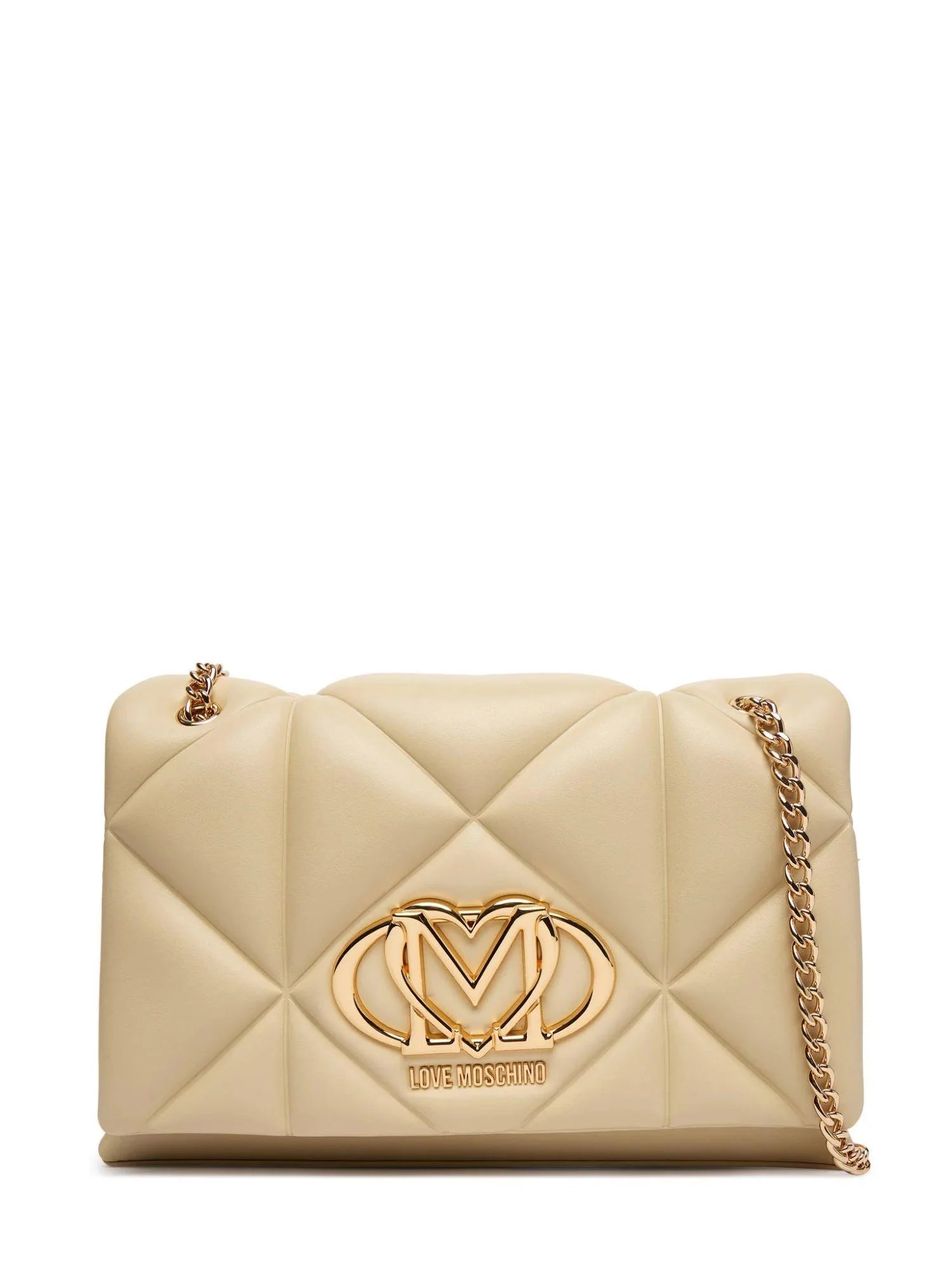 Love Moschino borsa a spalla in ecopelle trapuntata beige chiaro JC4041PP1O-LC0 129 MOSCHINO LOVE