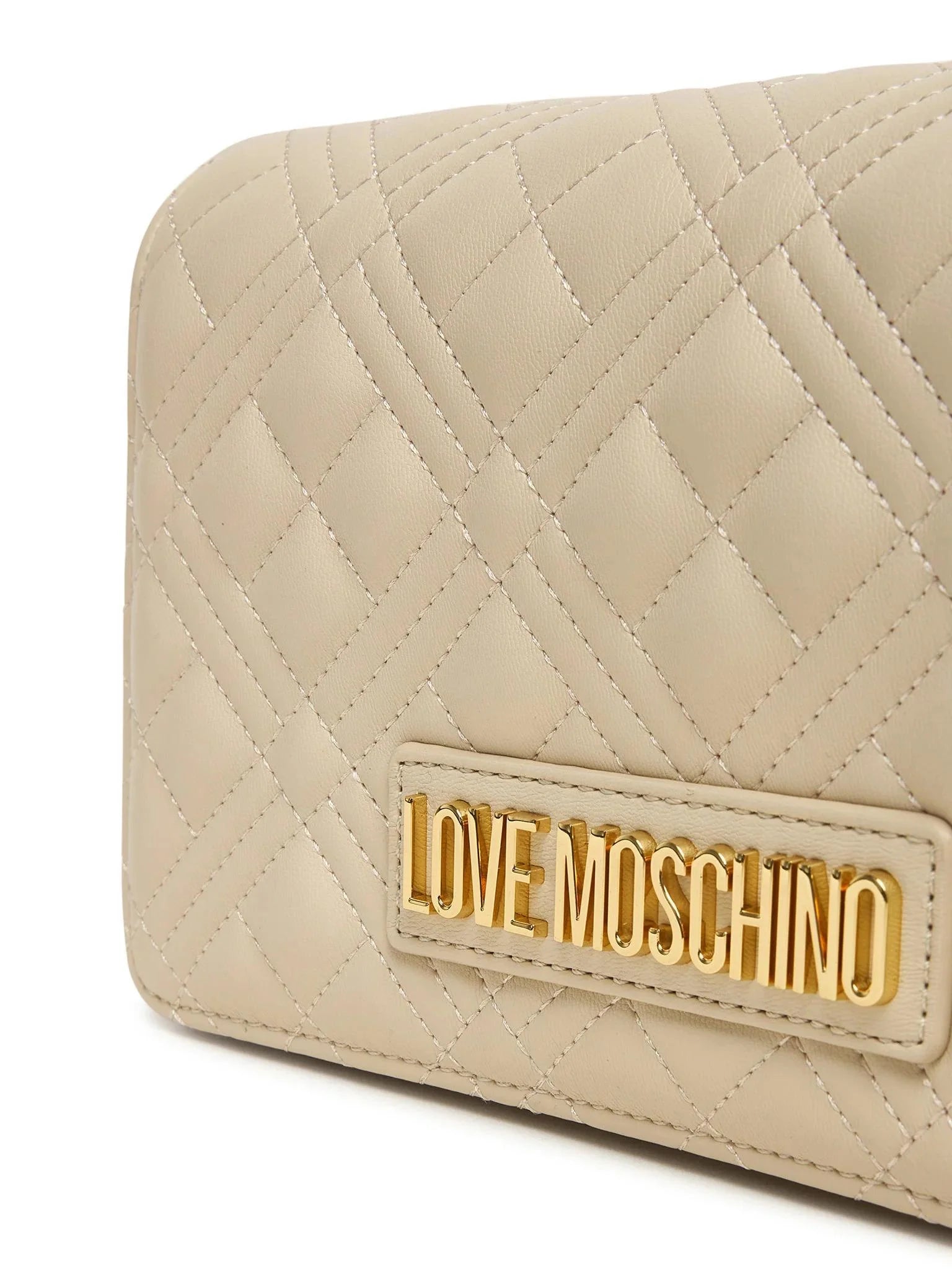 Love Moschino borsa a tracolla in ecopelle trapuntata ecrù oro JC4079PP0O-LA0 110 MOSCHINO LOVE