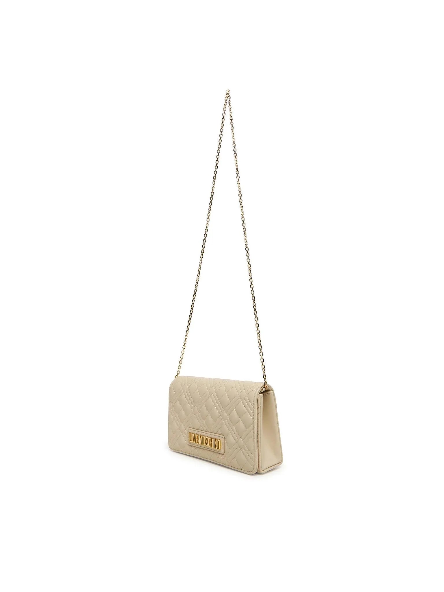 Love Moschino borsa a tracolla in ecopelle trapuntata ecrù oro JC4079PP0O-LA0 110 MOSCHINO LOVE