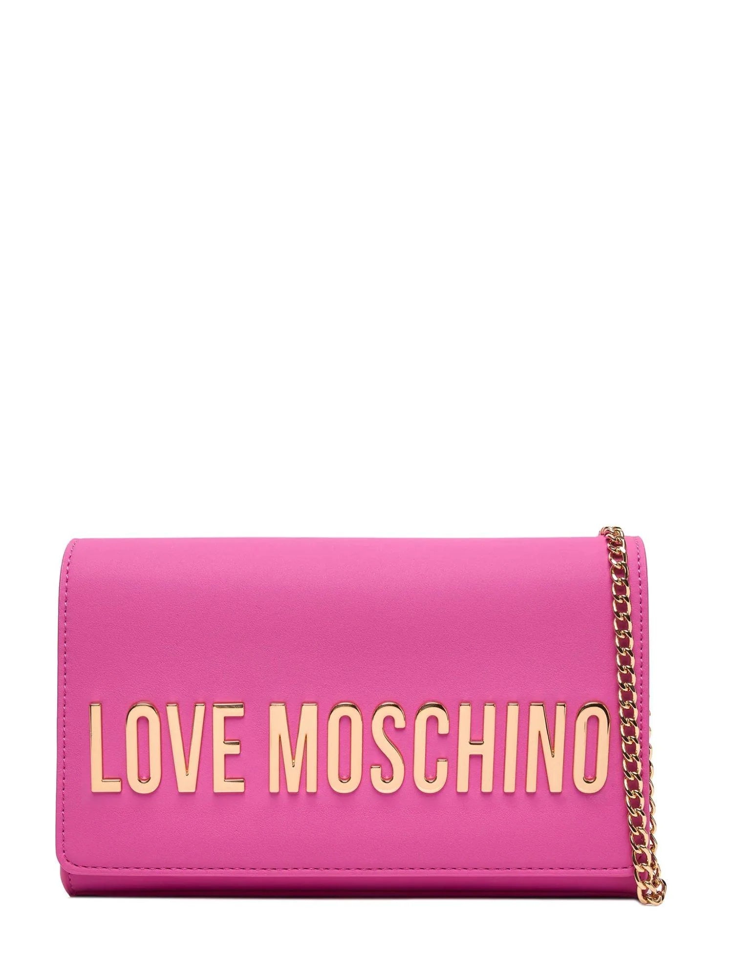 Love Moschino borsa a tracolla con placca logo fucsia oro JC4103PP1O-KD0 604 MOSCHINO LOVE