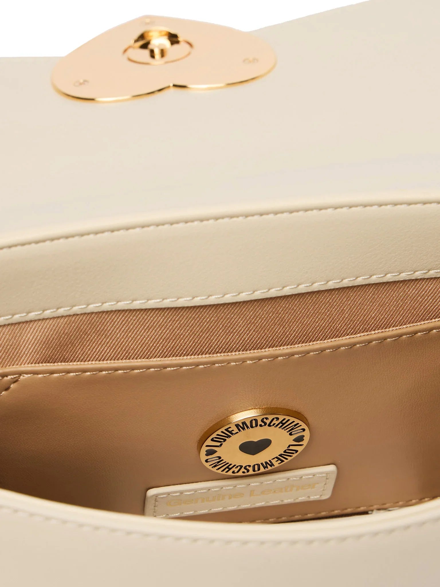 Love Moschino borsa a mano con placca logo Heart ecrù JC4146PP1O-L16 11A MOSCHINO LOVE