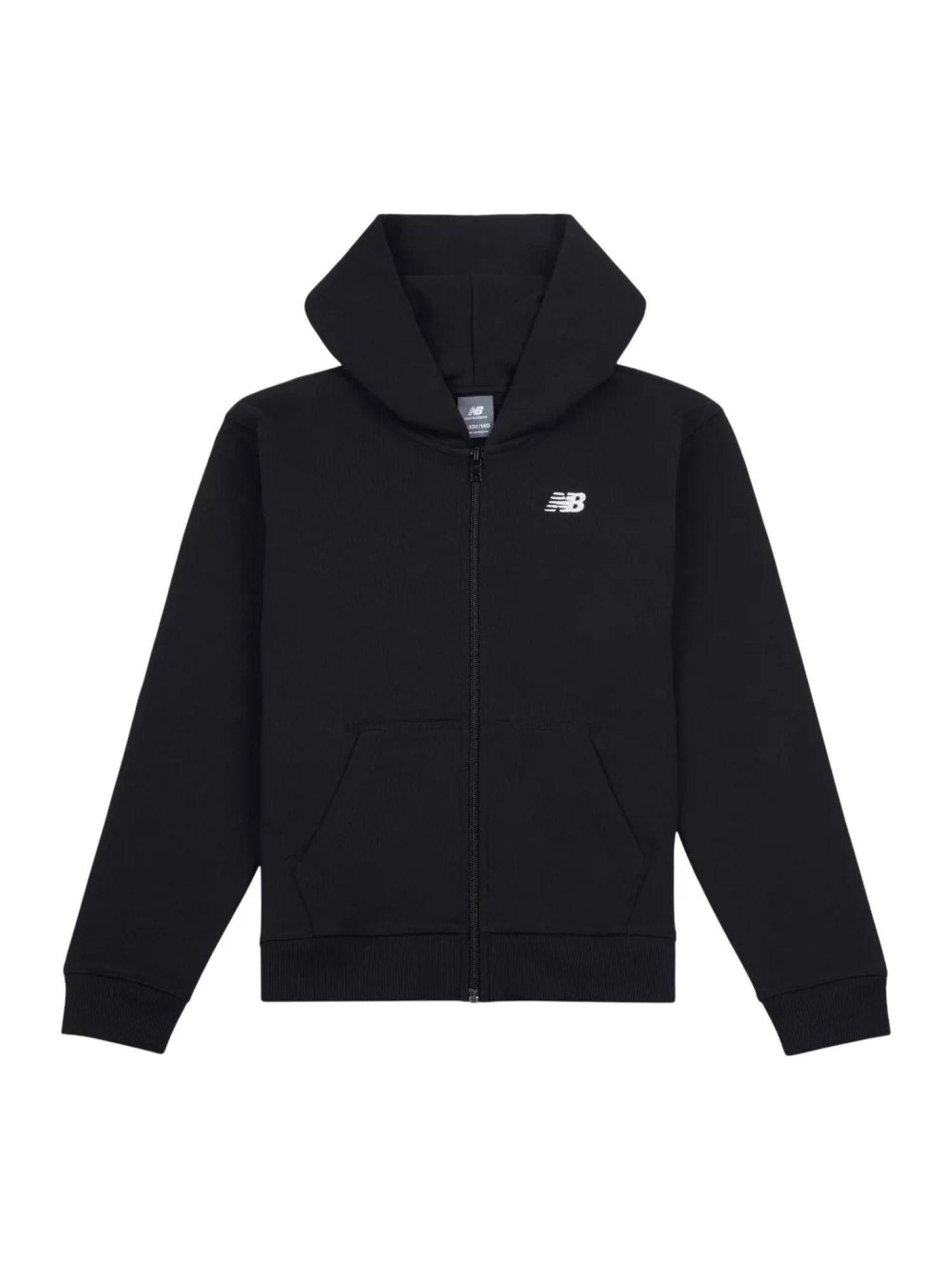 New Balance felpa bambino con zip e cappuccio nero LAKB0057 BK NEW BALANCE