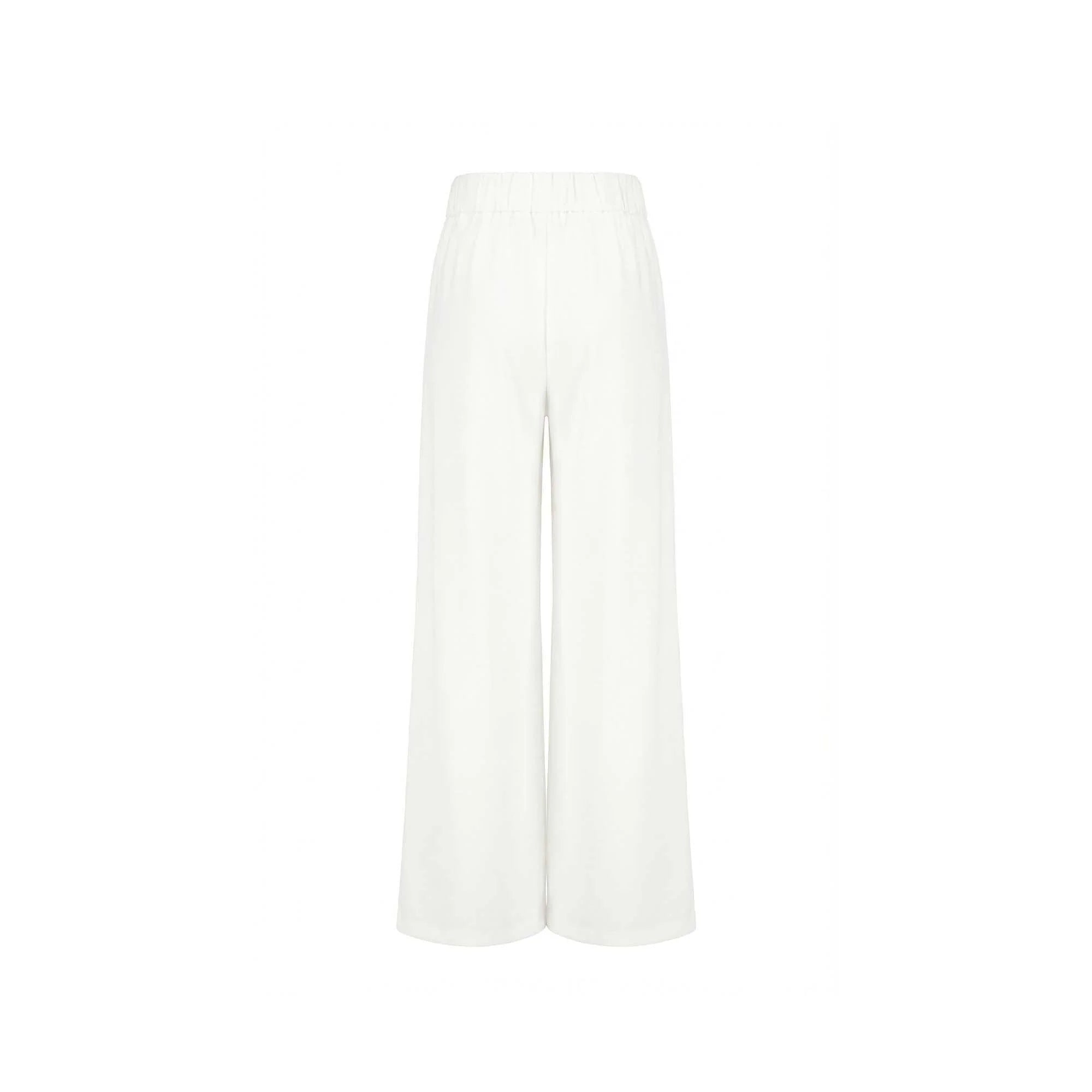 Patrizia Pepe pantaloni bambina gamba larga con pinces panna 7P0386-A555 W146 PATRIZIA PEPE