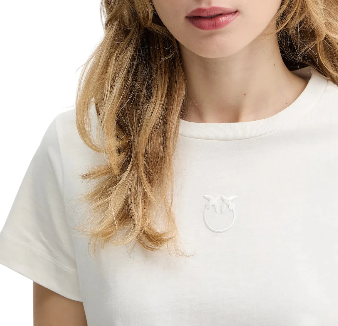 Pinko T-shirt donna Bussolotto manica corta bianco 100355-A339 Z05 PINKO