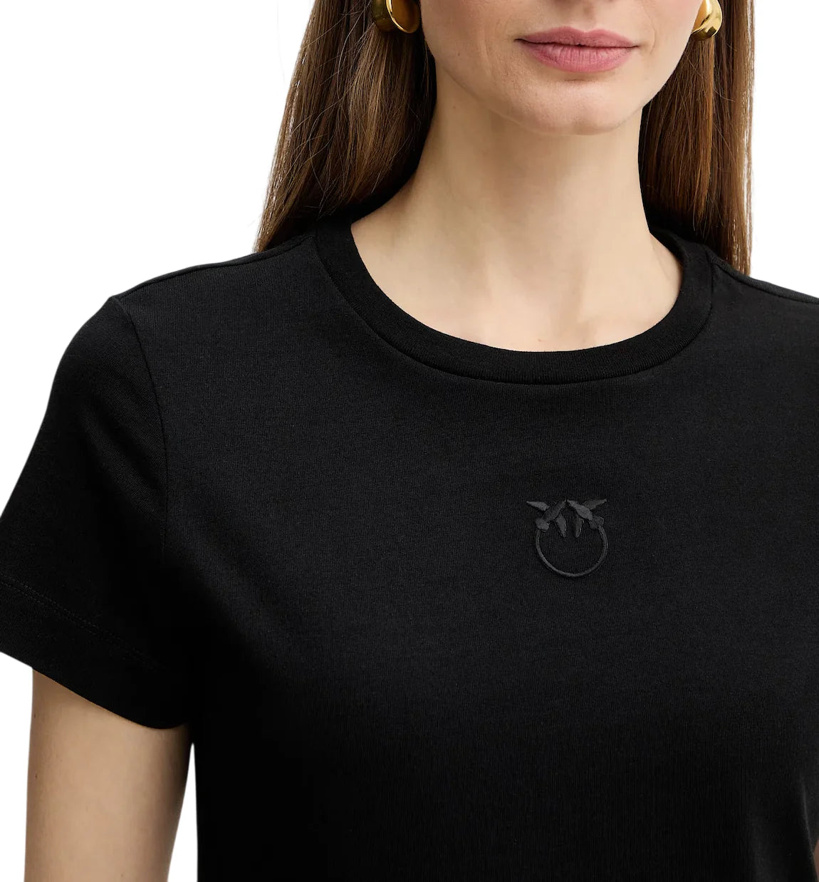 Pinko T-shirt donna Bussolotto manica corta nero 100355-A339 Z99 PINKO
