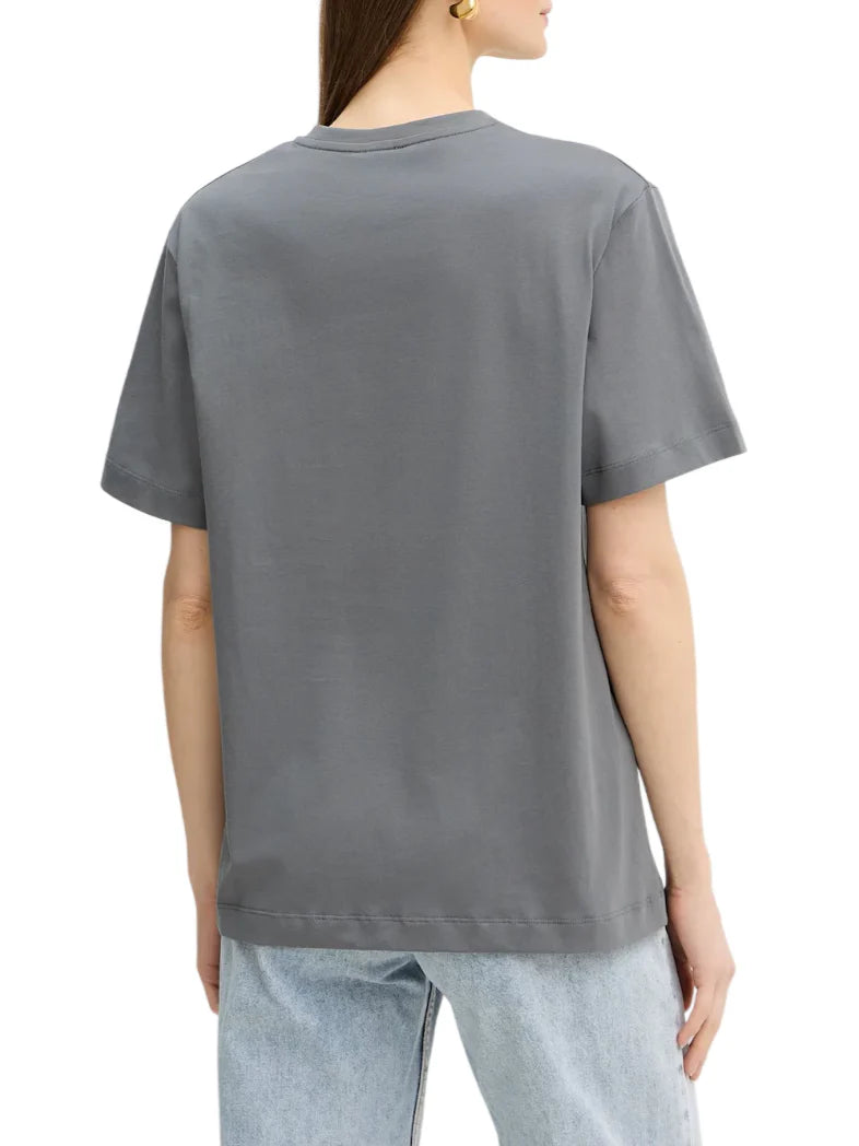 Pinko T-shirt manica corta con logo strass Strepitoso grigio 105526-A33F K10 PINKO
