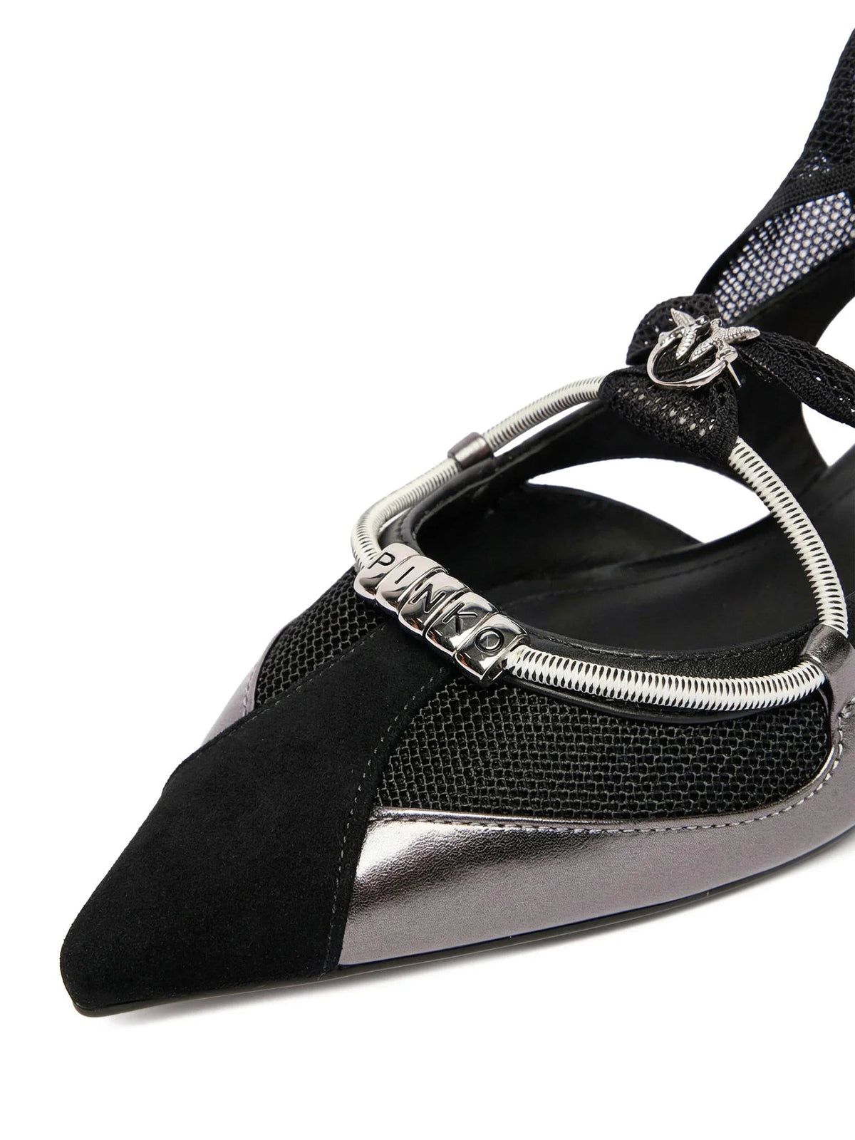 Pinko ballerine slingback a punta Gianira con lacci nero SD0547P003 Z99 PINKO