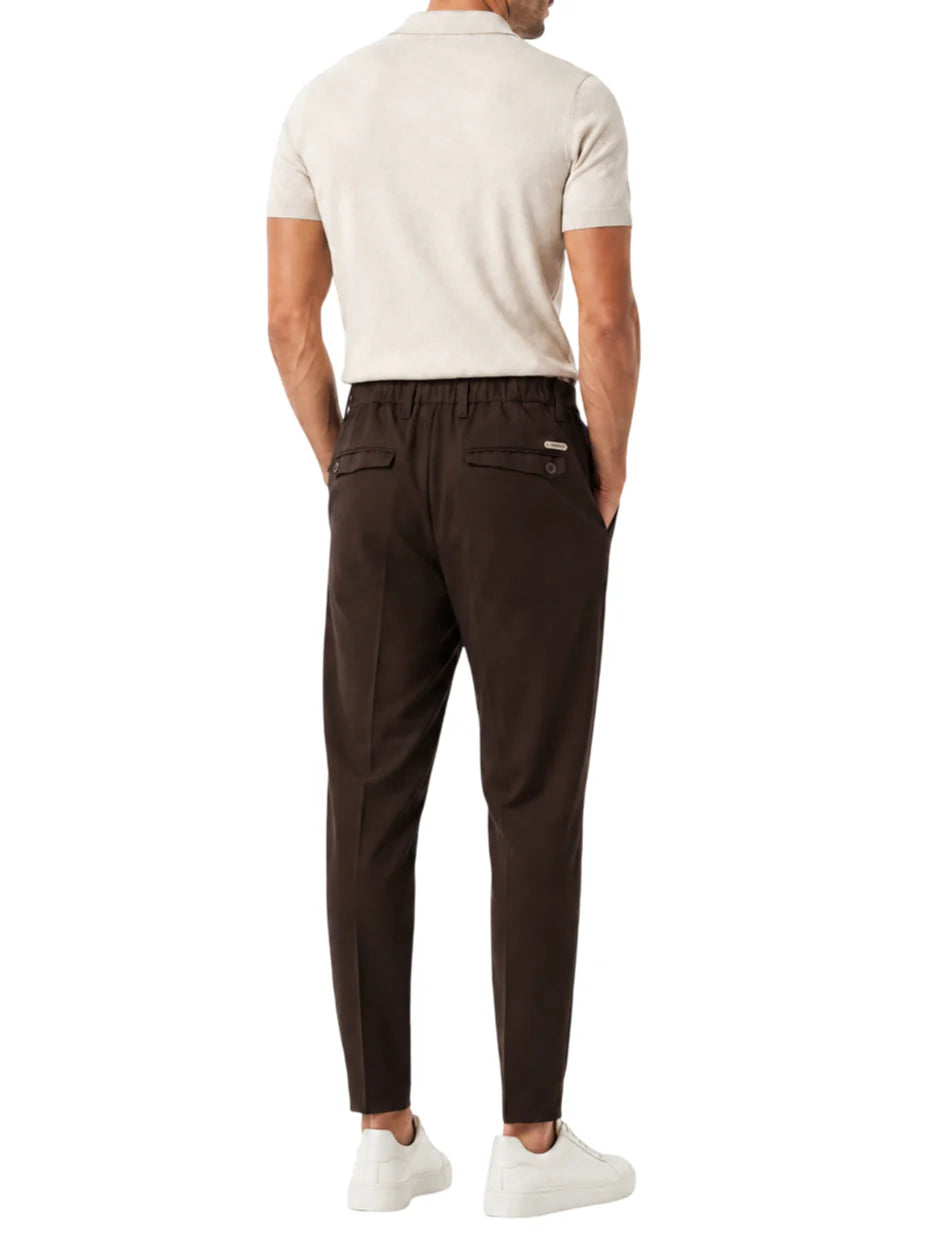 Rar pantaloni uomo con pinces misto viscosa marrone DESICA-226051 M075 RAR