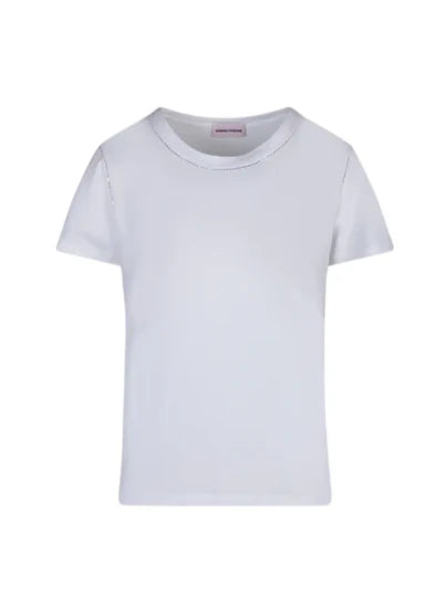 Sandro Ferrone T-shirt manica corta donna con strass bianco S87XBFSTRAS BIANCO Sandro FERRONE