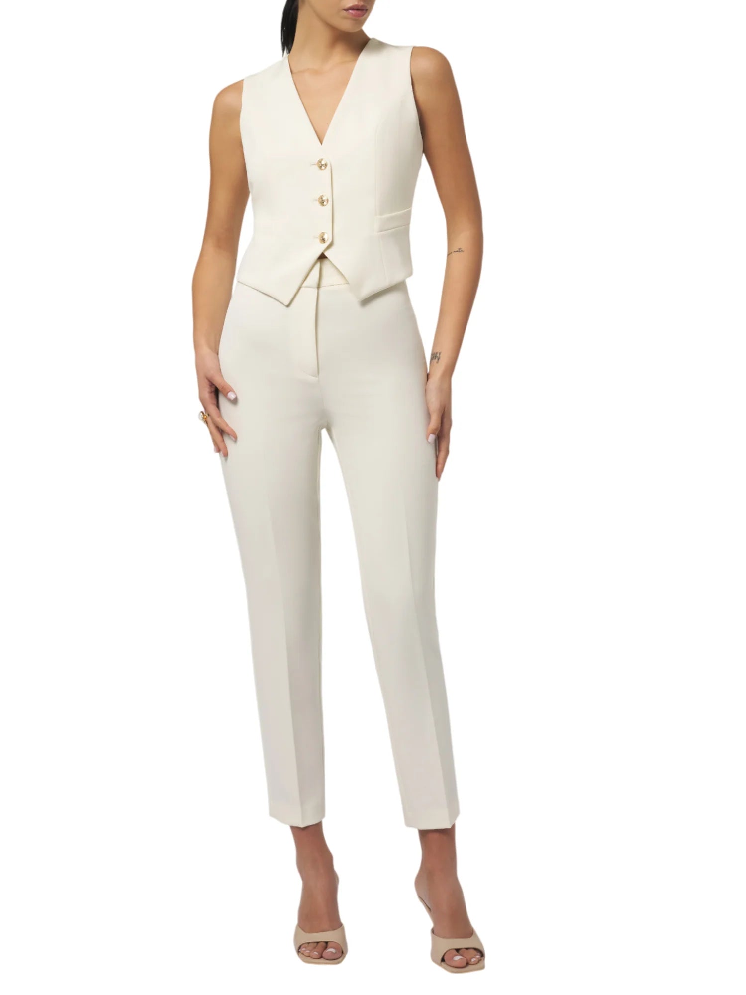 Silence pantaloni slim donna Honey ecrù NP2002HONEY GREIGE SILENCE