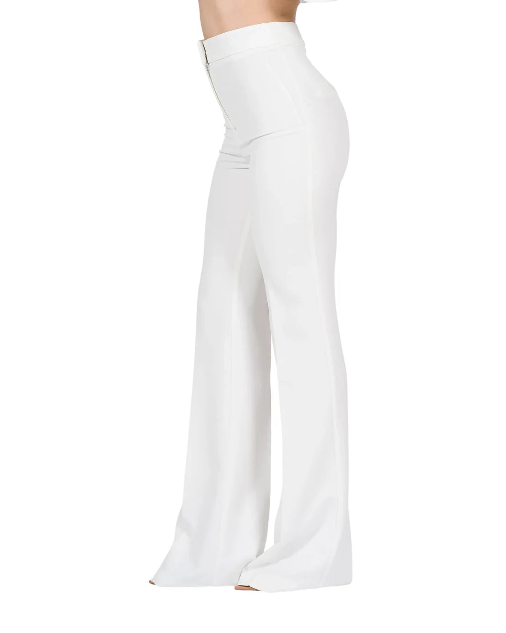 Silence pantaloni a zampa donna Pearly bianco latte NP2003-200 OFF WHITE SILENCE
