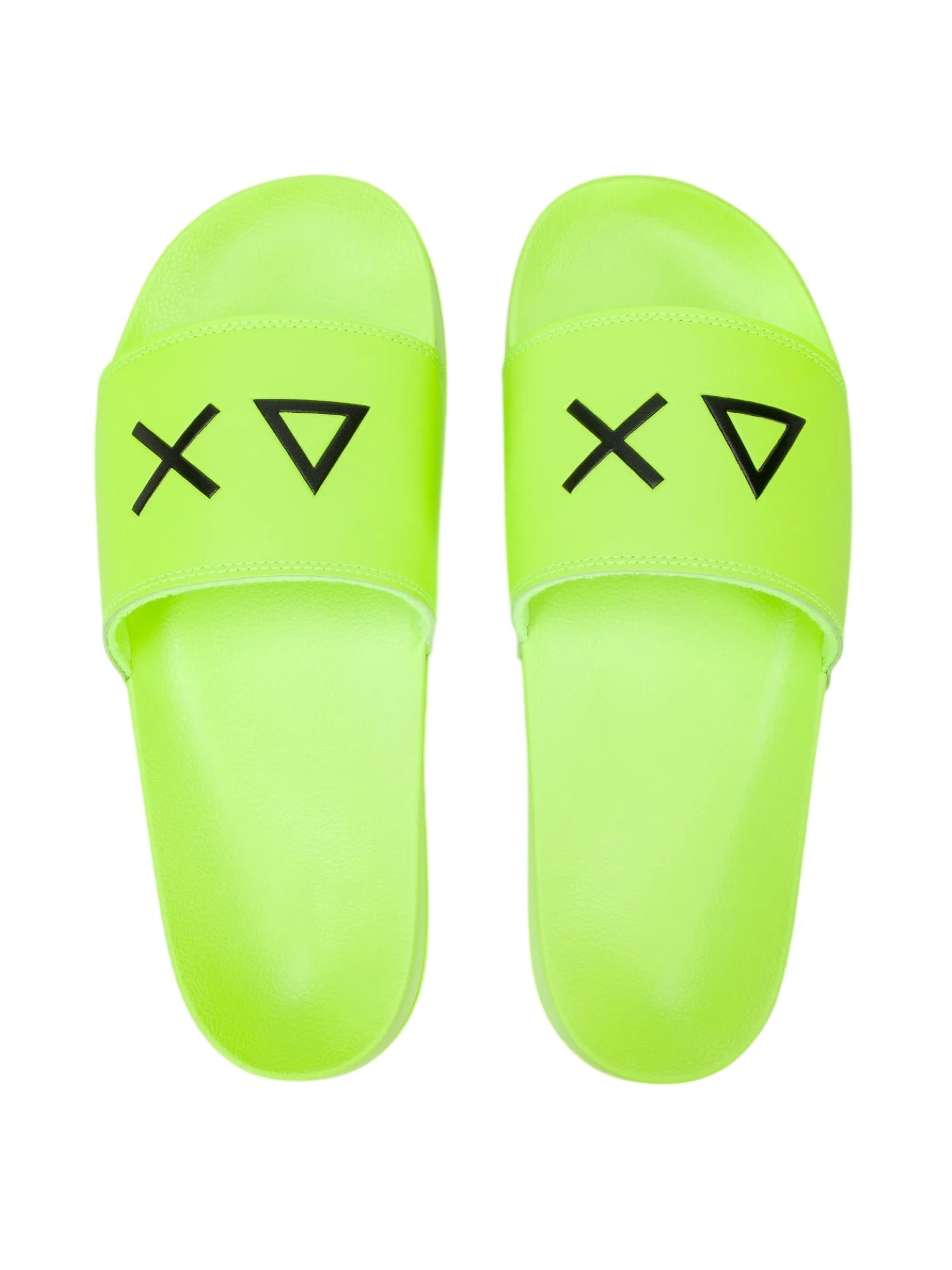 Sun68 ciabatte uomo in gomma con logo verde fluo X36110 GIALLO FLUO SUN68