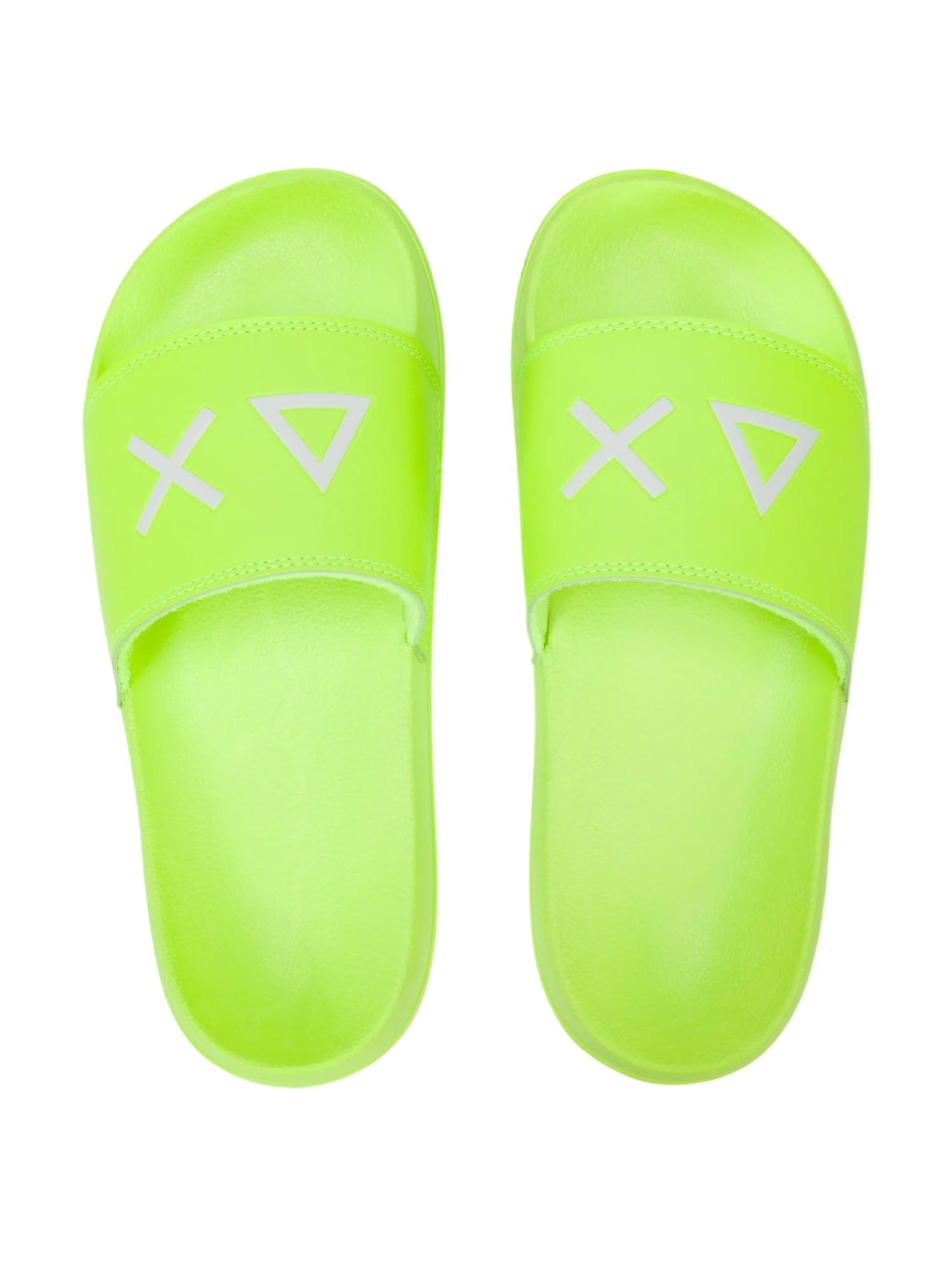 Sun68 ciabatte donna in gomma con logo verde fluo X36210 GIALLO FLUO SUN68