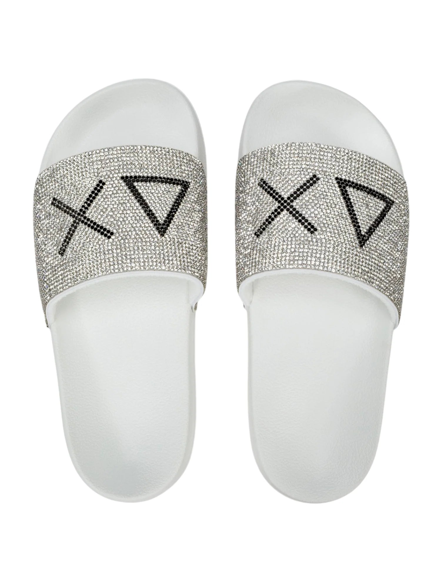 Sun68 ciabatte donna con logo e strass bianco X36211 BIANCO SUN68