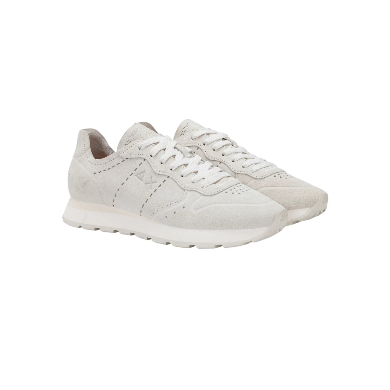 Sun68 sneakers uomo Tom Raw Edge in suede bianco Z36103 BIANCO SUN68