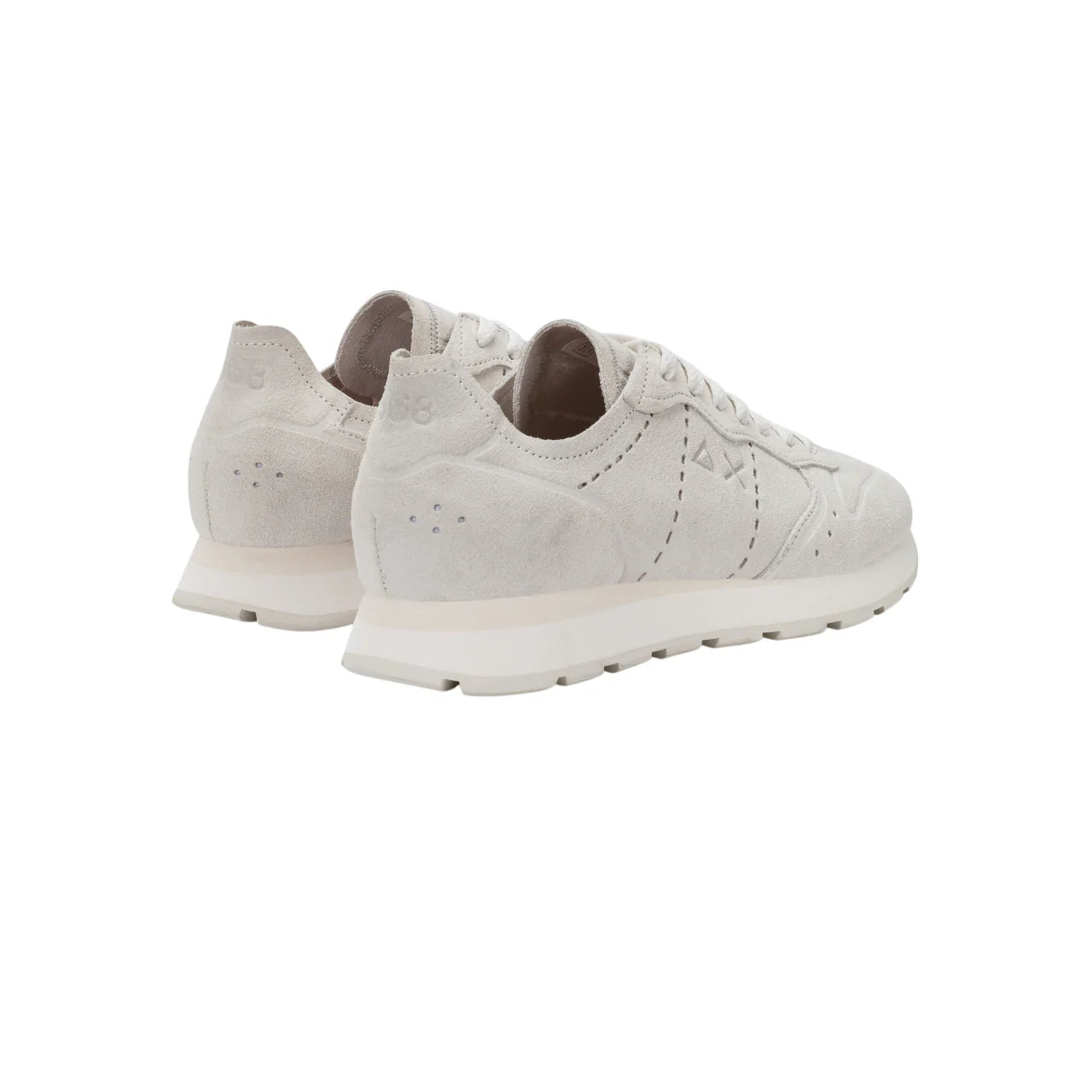 Sun68 sneakers uomo Tom Raw Edge in suede bianco Z36103 BIANCO SUN68