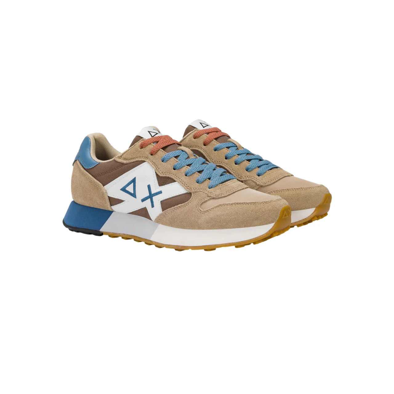 Sun68 sneakers uomo Jaki 2.0 bicolor beige blu Z36116 BEIGE-VOLPE SUN68