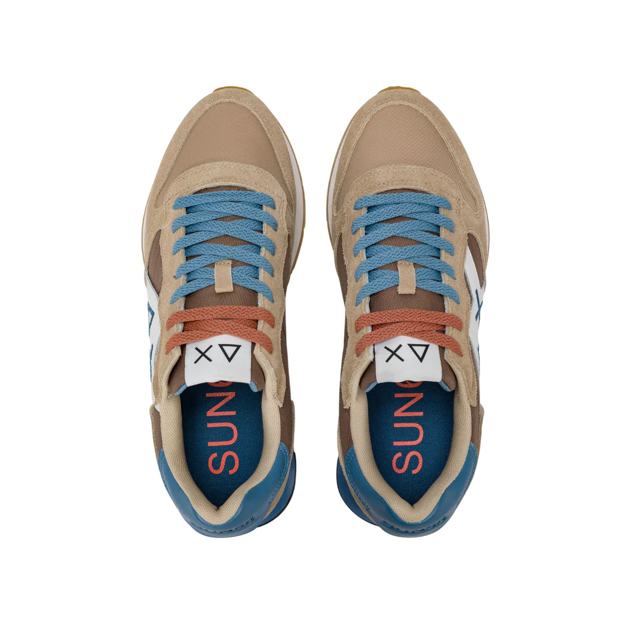 Sun68 sneakers uomo Jaki 2.0 bicolor beige blu Z36116 BEIGE-VOLPE SUN68