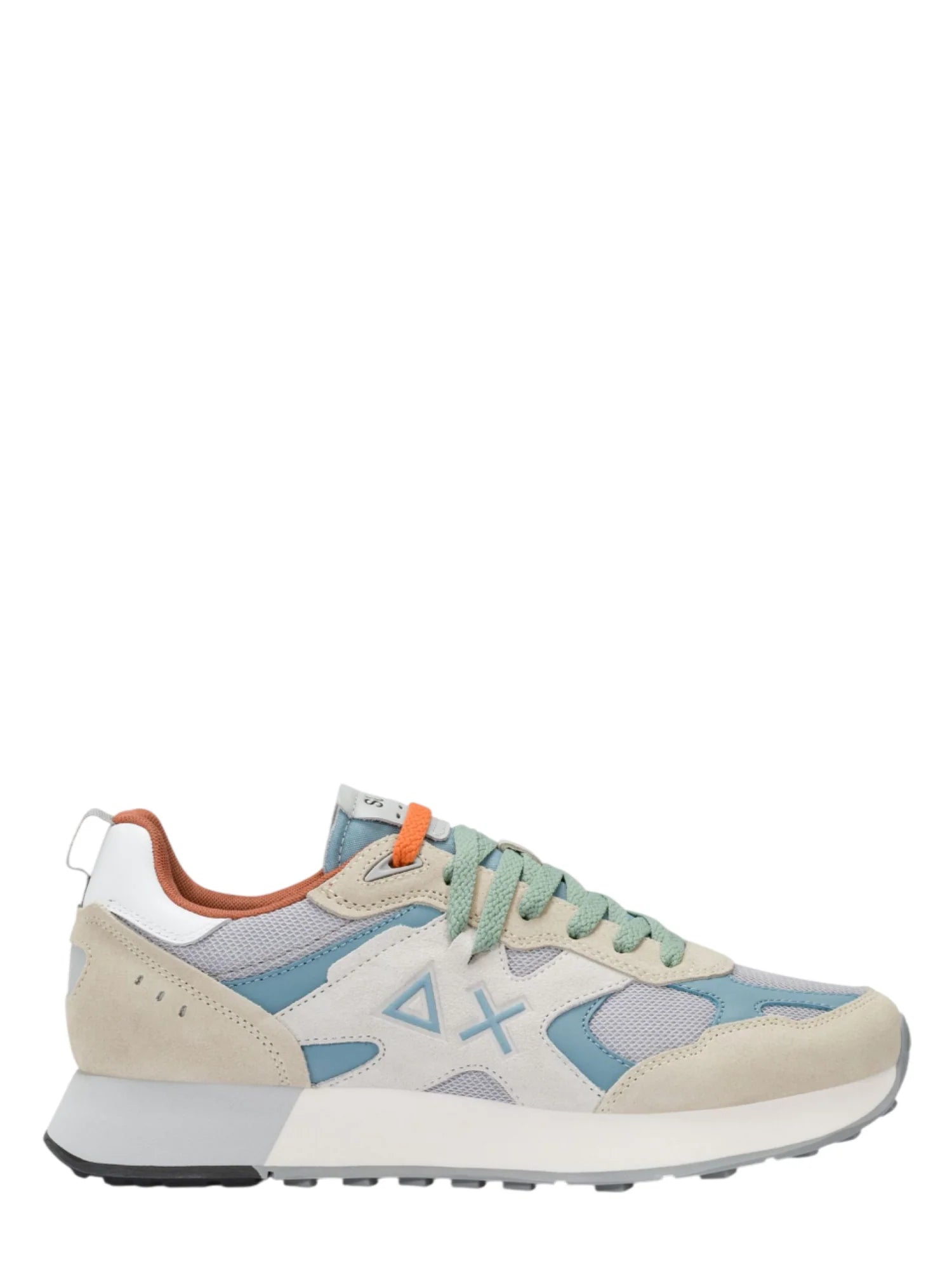 Sun68 sneakers uomo Jaki Outdoor in suede e mesh panna ecrù Z36118 BIANCO PANNA SUN68