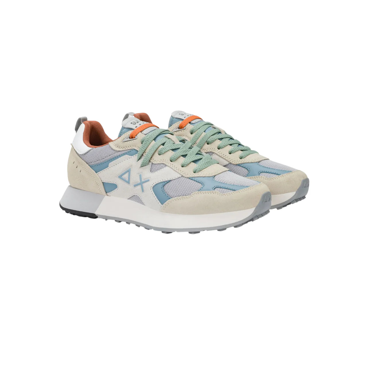 Sun68 sneakers uomo Jaki Outdoor in suede e mesh panna ecrù Z36118 BIANCO PANNA SUN68