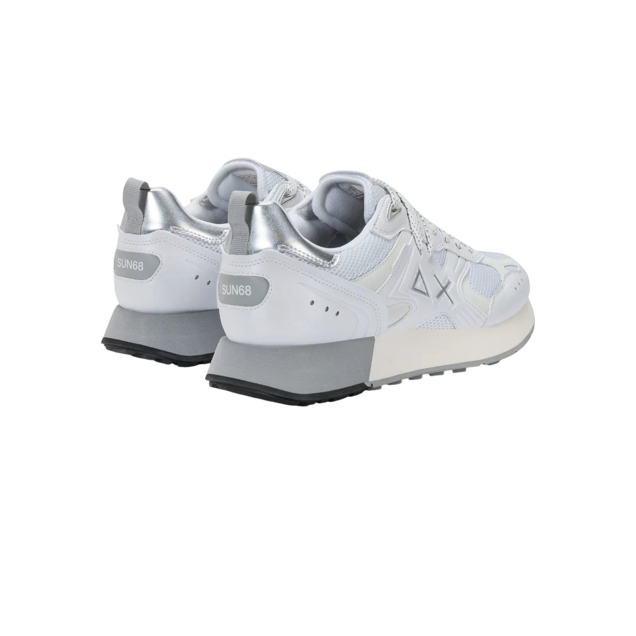 Sun68 sneakers uomo Jaki 2.0 Silver Mesh argento Z36119 BIANCO SUN68