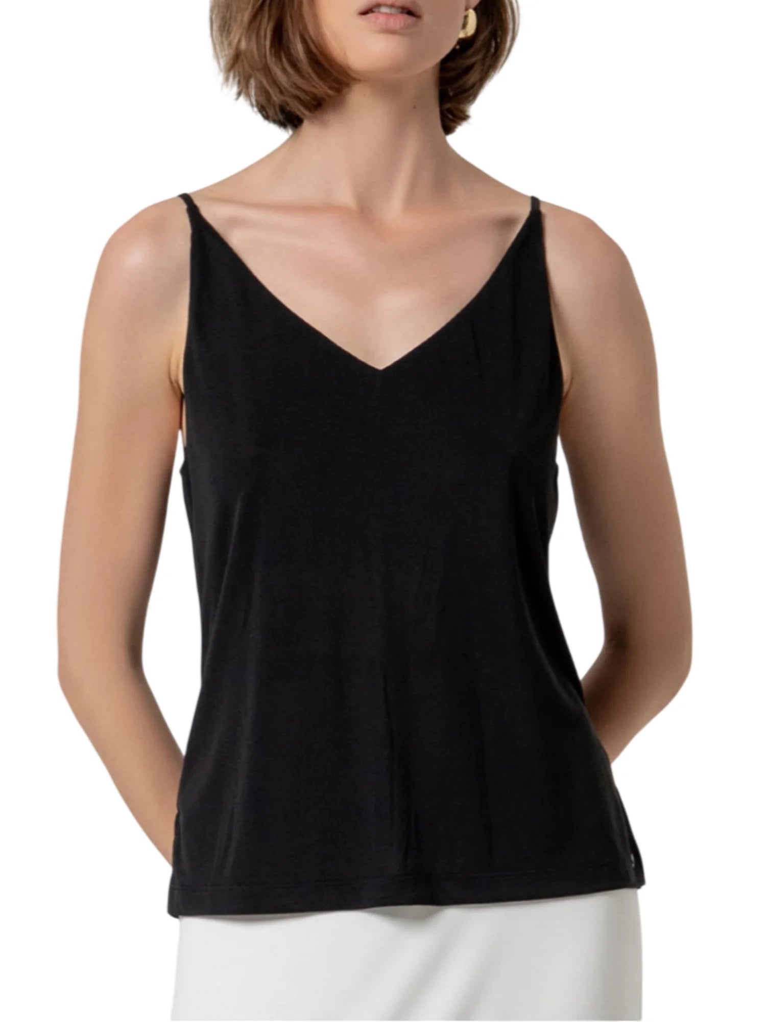 Surkana top donna misto modal nero 526BAMO013 00 SURKANA