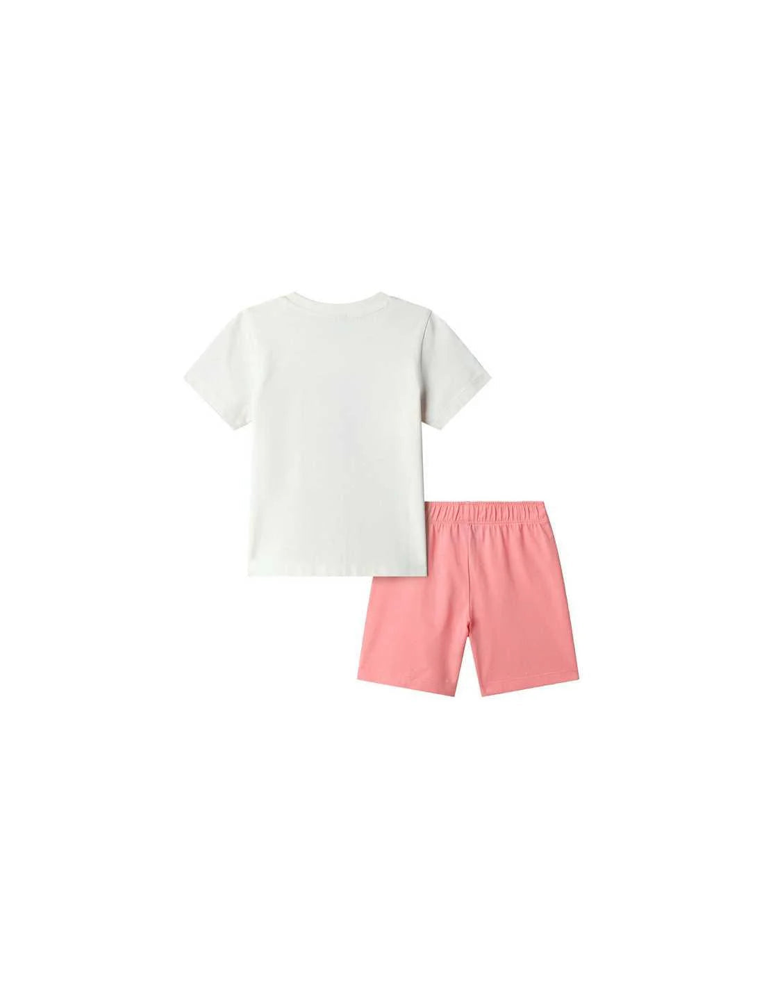 The North Face completo bambina T-shirt e shorts panna rosa NF0A8G1H N9W1 THE NORTH FACE