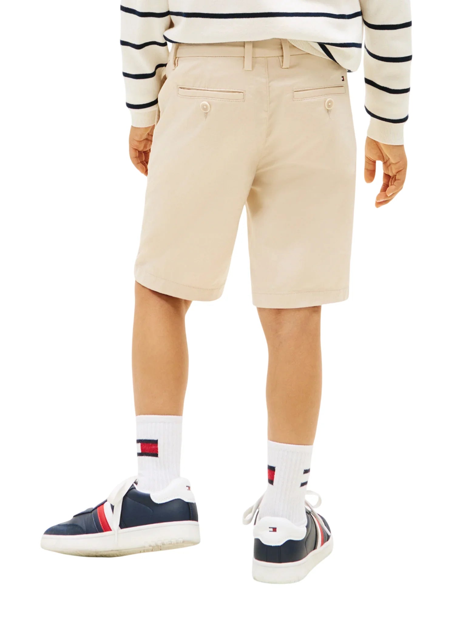Tommy Hilfiger bermuda bambino in cotone beige KB0KB09641 ACI Tommy Hilfiger