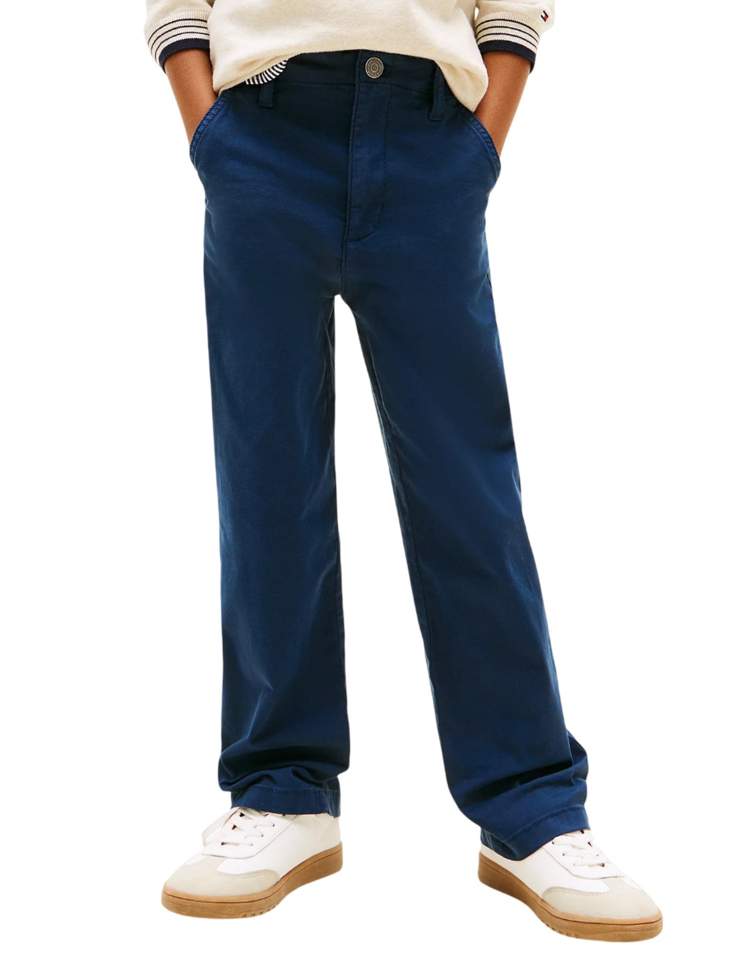 Tommy Hilfiger pantaloni bambino gamba dritta blu KB0KB10048 C1G Tommy Hilfiger