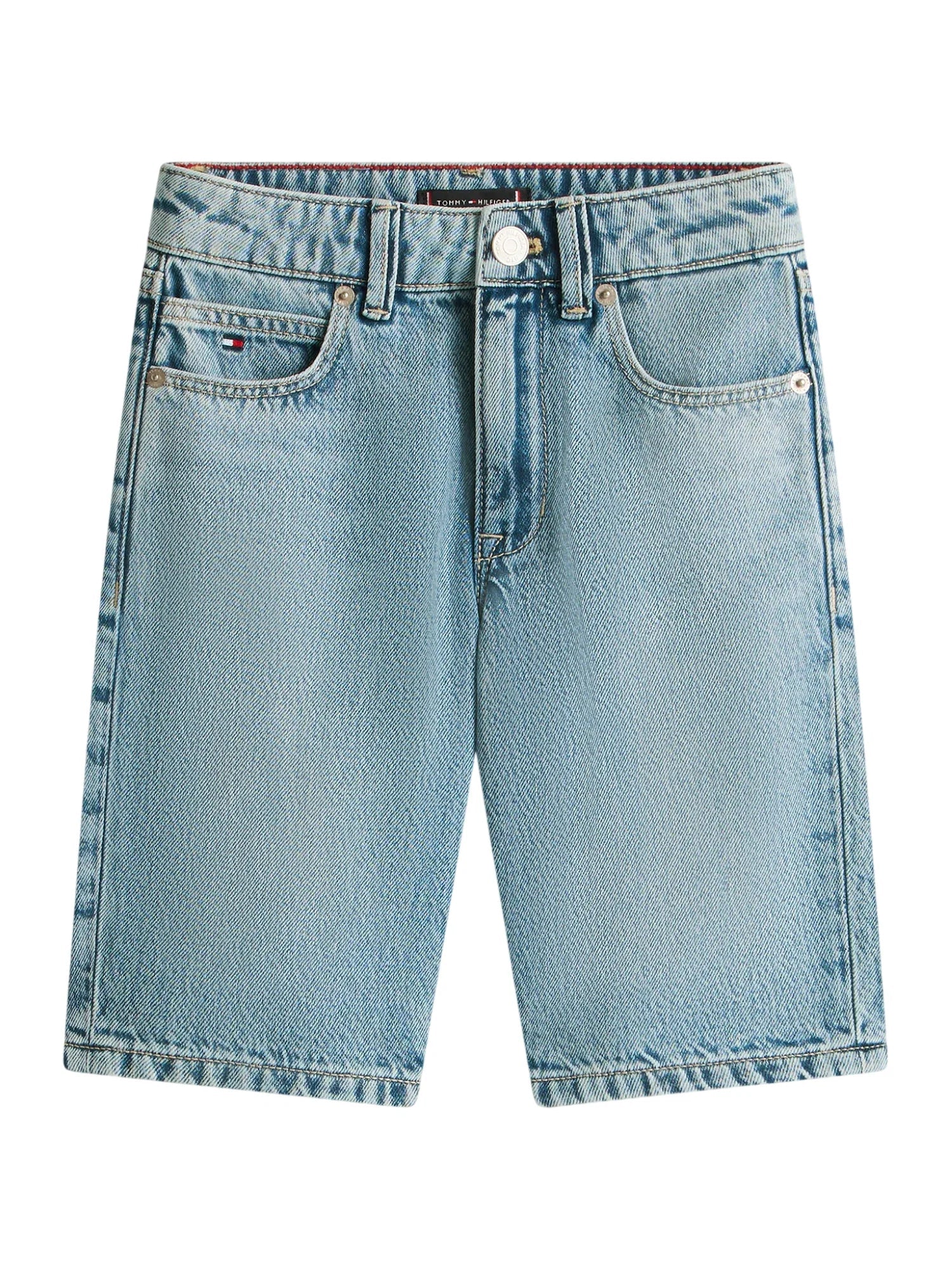 Tommy Hilfiger bermuda bambino in denim lavaggio medio KB0KB10237 1CF Tommy Hilfiger