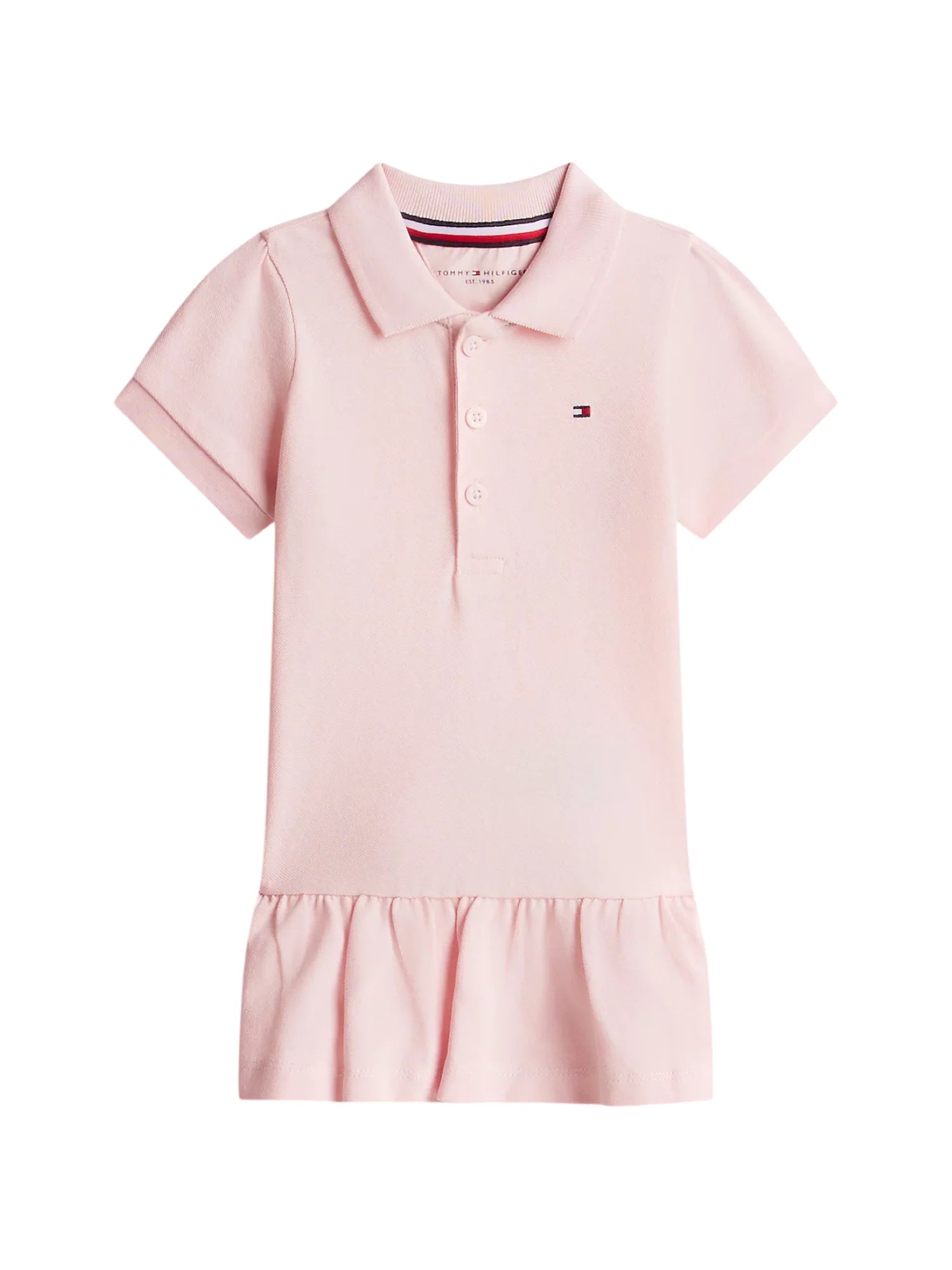 Tommy Hilfiger abito neonata in piquè rosa KN0KN02356 TH3 Tommy Hilfiger