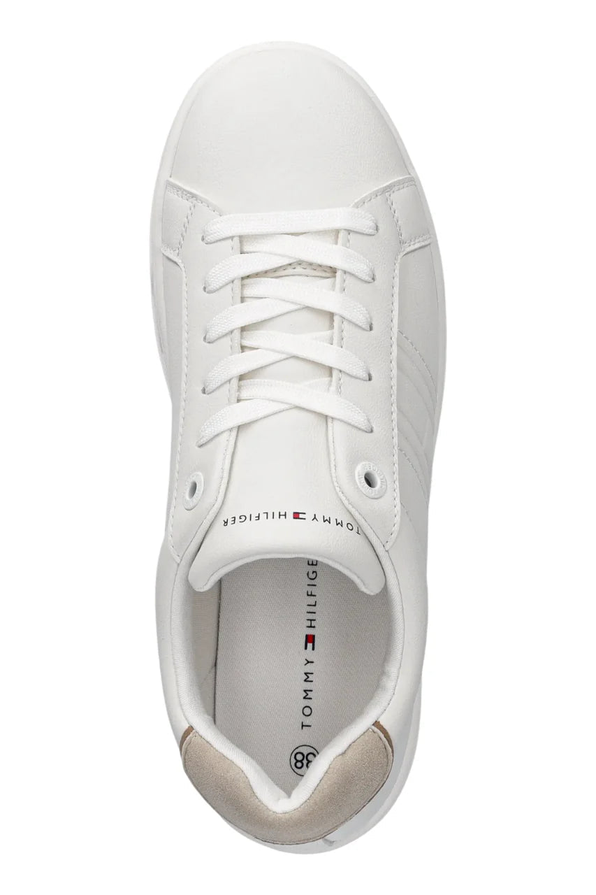 Tommy Hilfiger sneakers bambino in ecopelle bianco T3X9-34358-1592 A472 Tommy Hilfiger