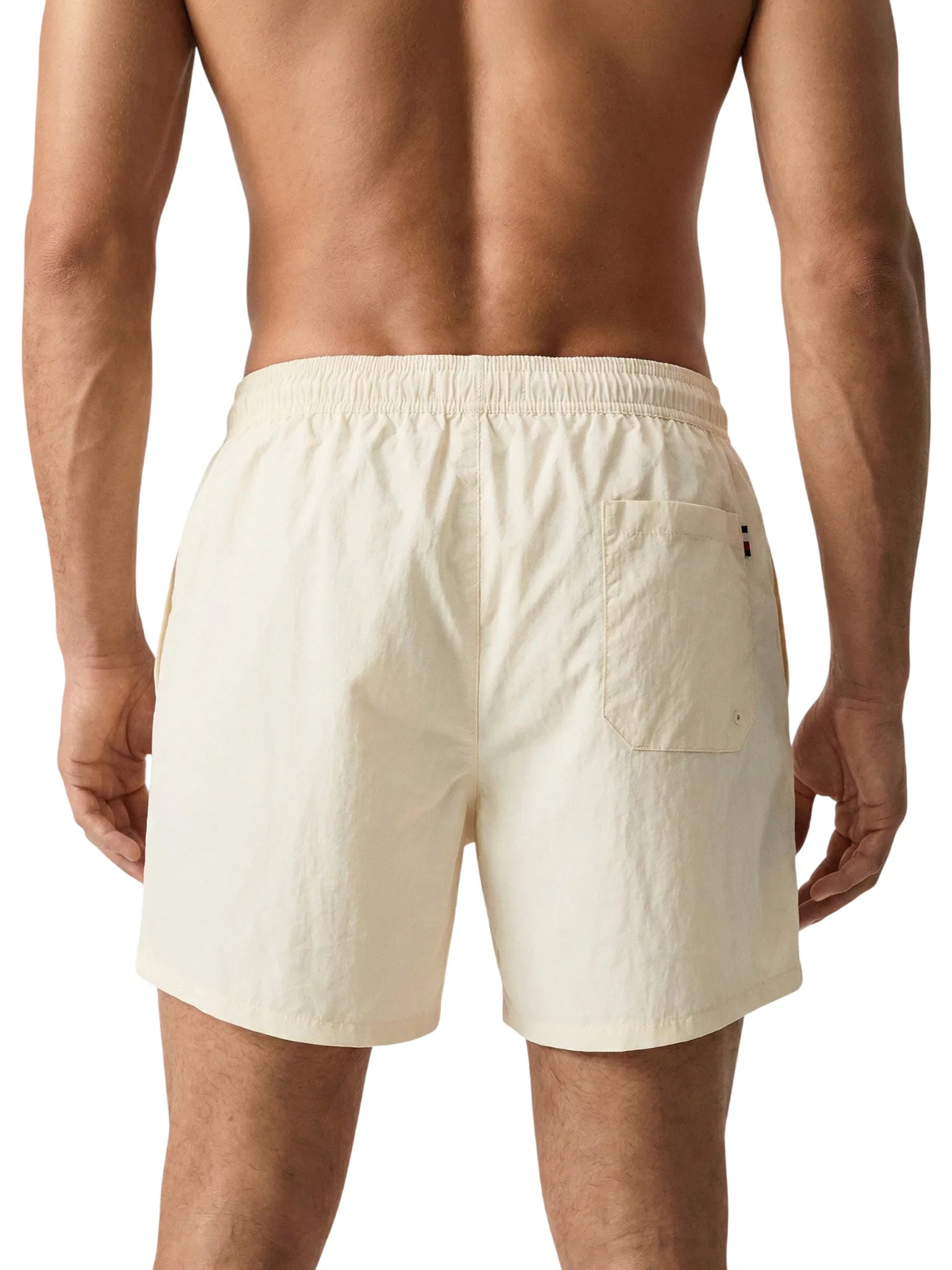 Tommy Hilfiger boxer mare uomo con bandierina iconica panna UM0UM03477 Z00 Tommy Hilfiger beachwear