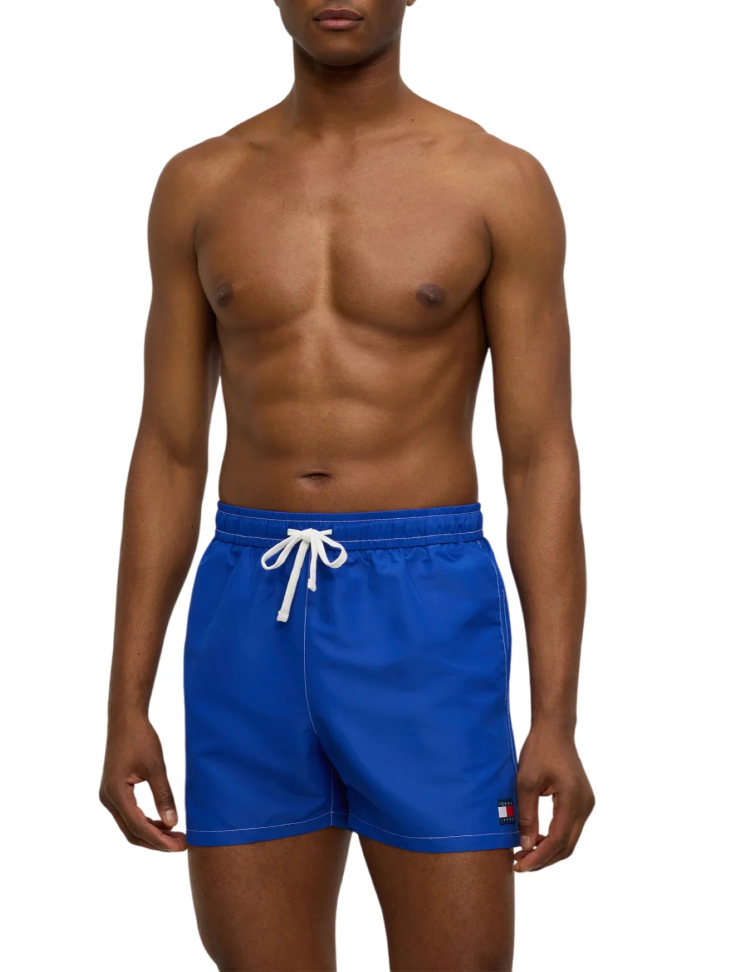 Tommy Hilfiger boxer mare uomo con patch logato blu royal UM0UM03852 C8O Tommy Hilfiger beachwear