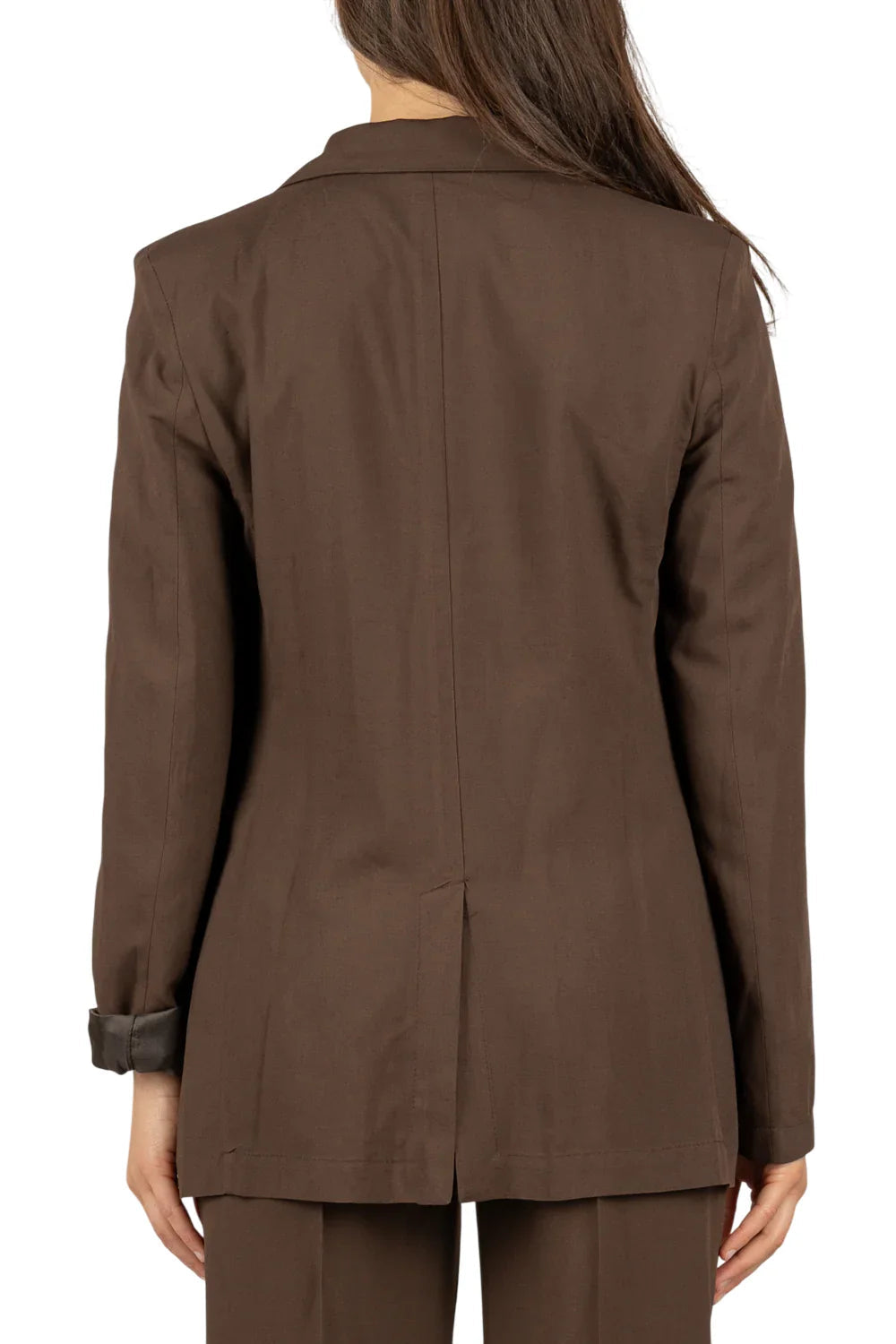 Vicolo giacca blazer monopetto donna marrone TAB1623 MORO VICOLO