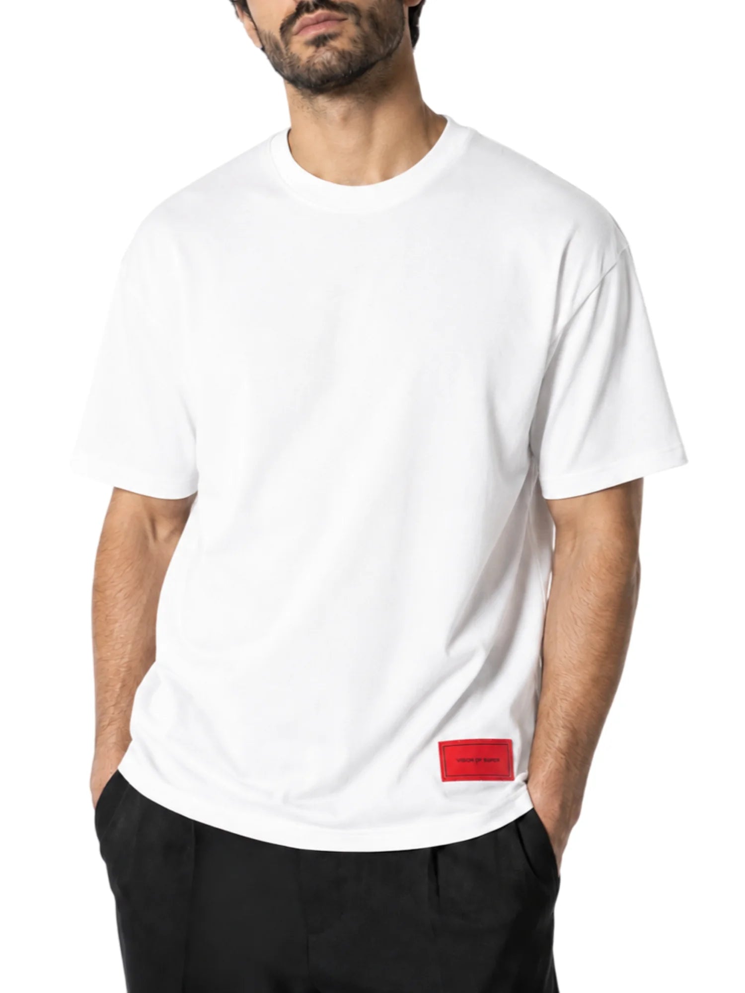 Vision of Super T-shirt uomo manica corta stampa Heart panna VS074TE WHITE VISION OF SUPER